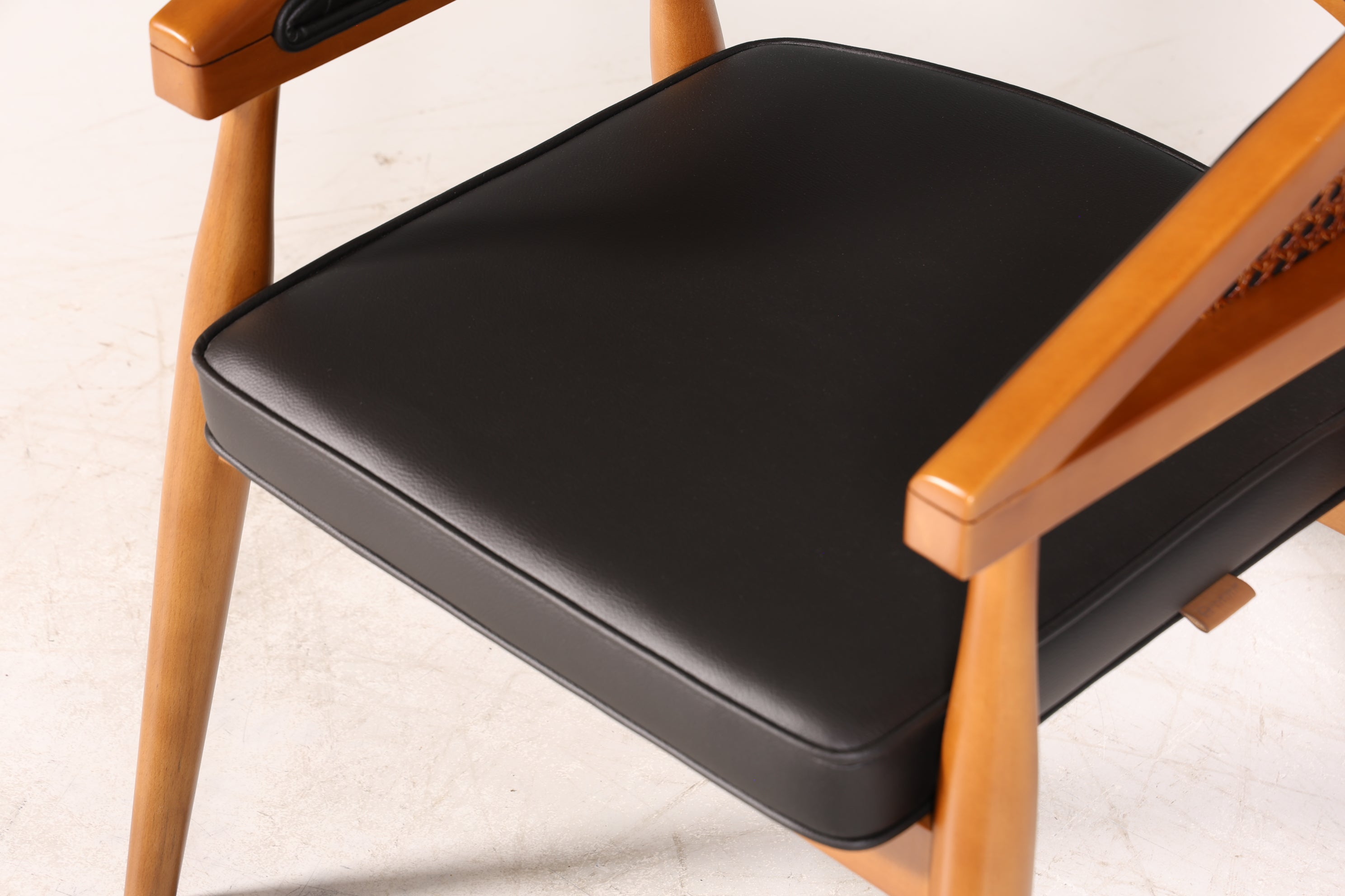 Edler Korbgeflecht Esszimmer Stuhl "Malibu Brown" Küchenstuhl Armlehnstuhl Buche Sekretär Stuhl