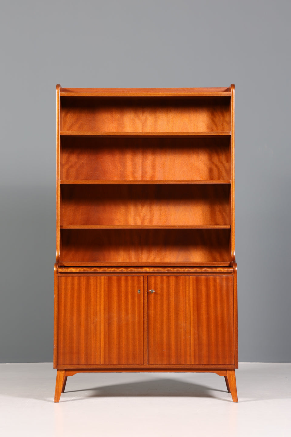 Wunderschöner Mid Century Schrank Bücherregal Vintage Sekretär Highboard Holz Regal 1 von 2