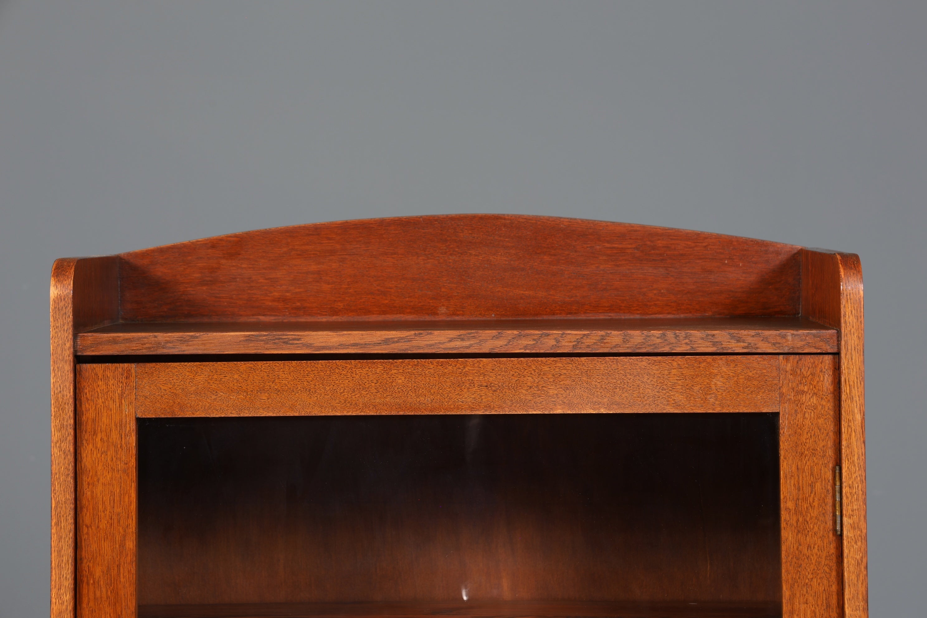Traumhafte Jugendstil Vitrine Antike Holz Bücherschrank Eiche Antik Schrank Geschirrschrank 3 von 6