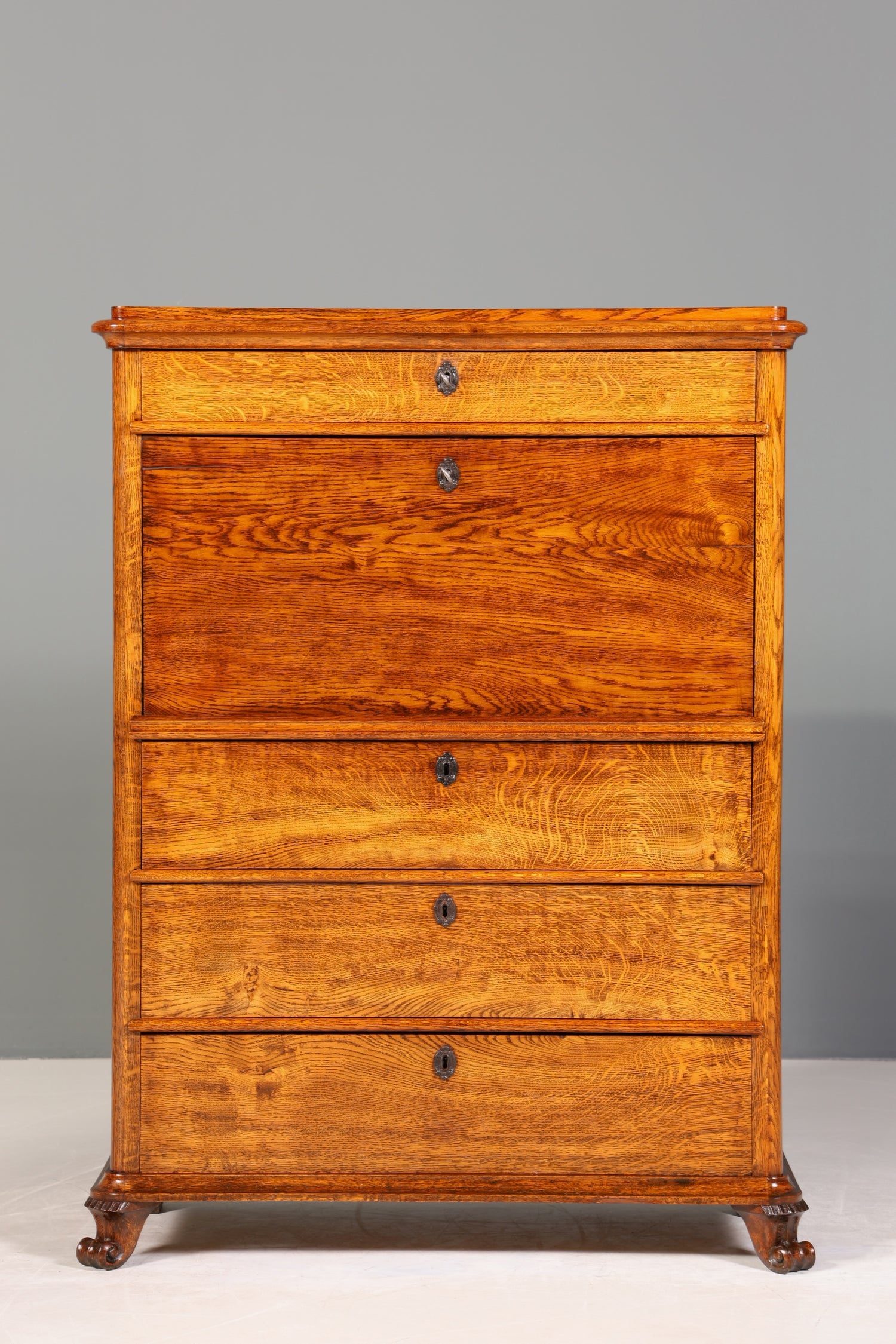 Wunderschöner Biedermeier Sekretär Vertiko Louis Philippe Highboard Kommode Schubladenkommode
