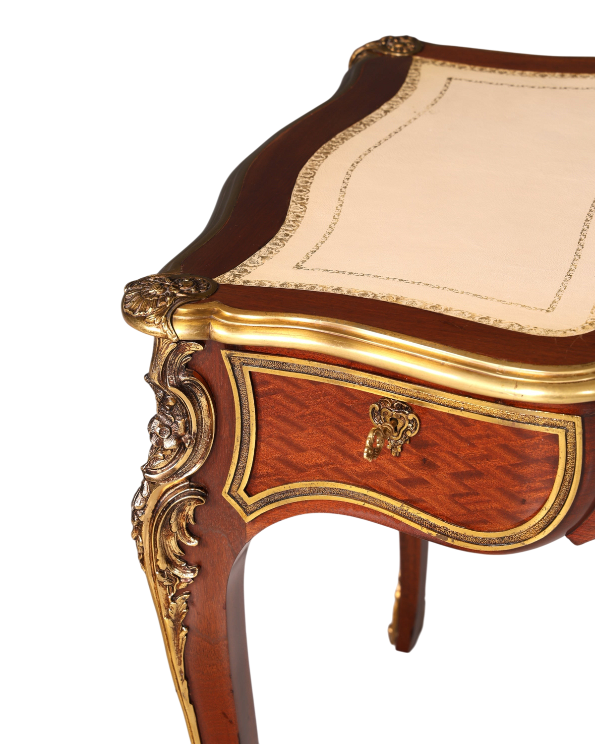 G078 Finish - Louis XV Barock Schreibtisch usw. Messing Zarge, Preis muss ich noch recherchieren