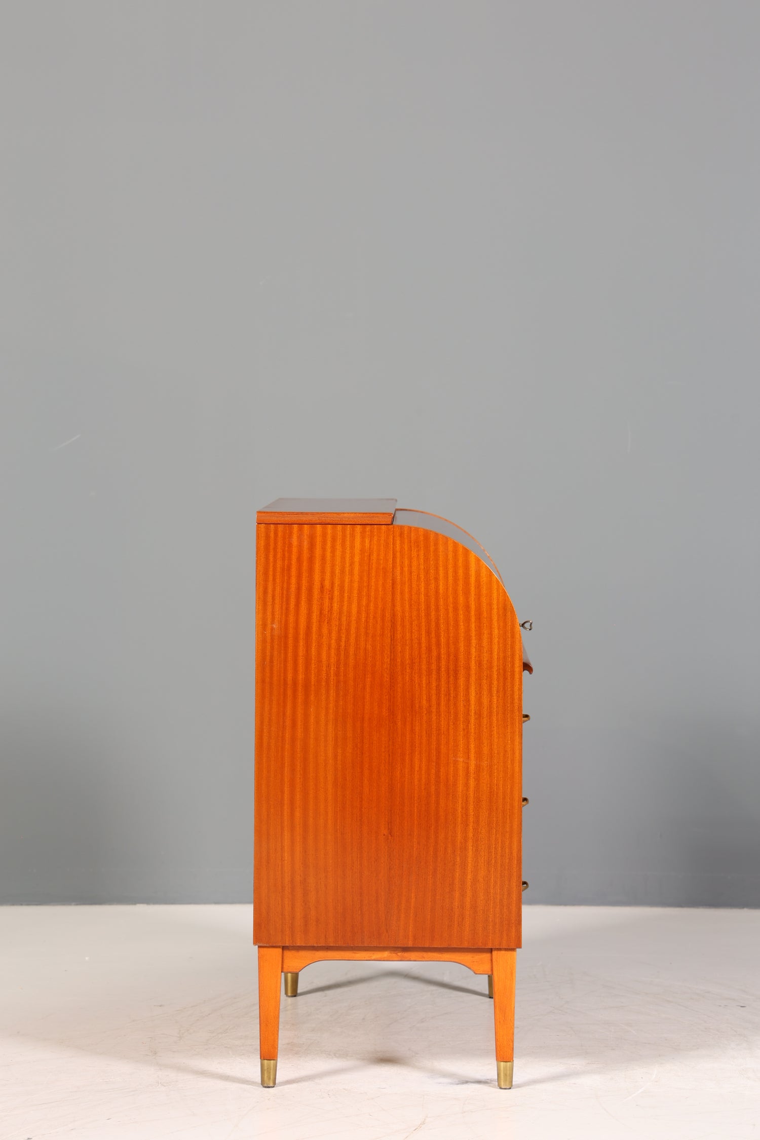 Traumhafter Mid Century Rollladen Sekretär echt Holz Schrank Office Kommode 60er Jahre