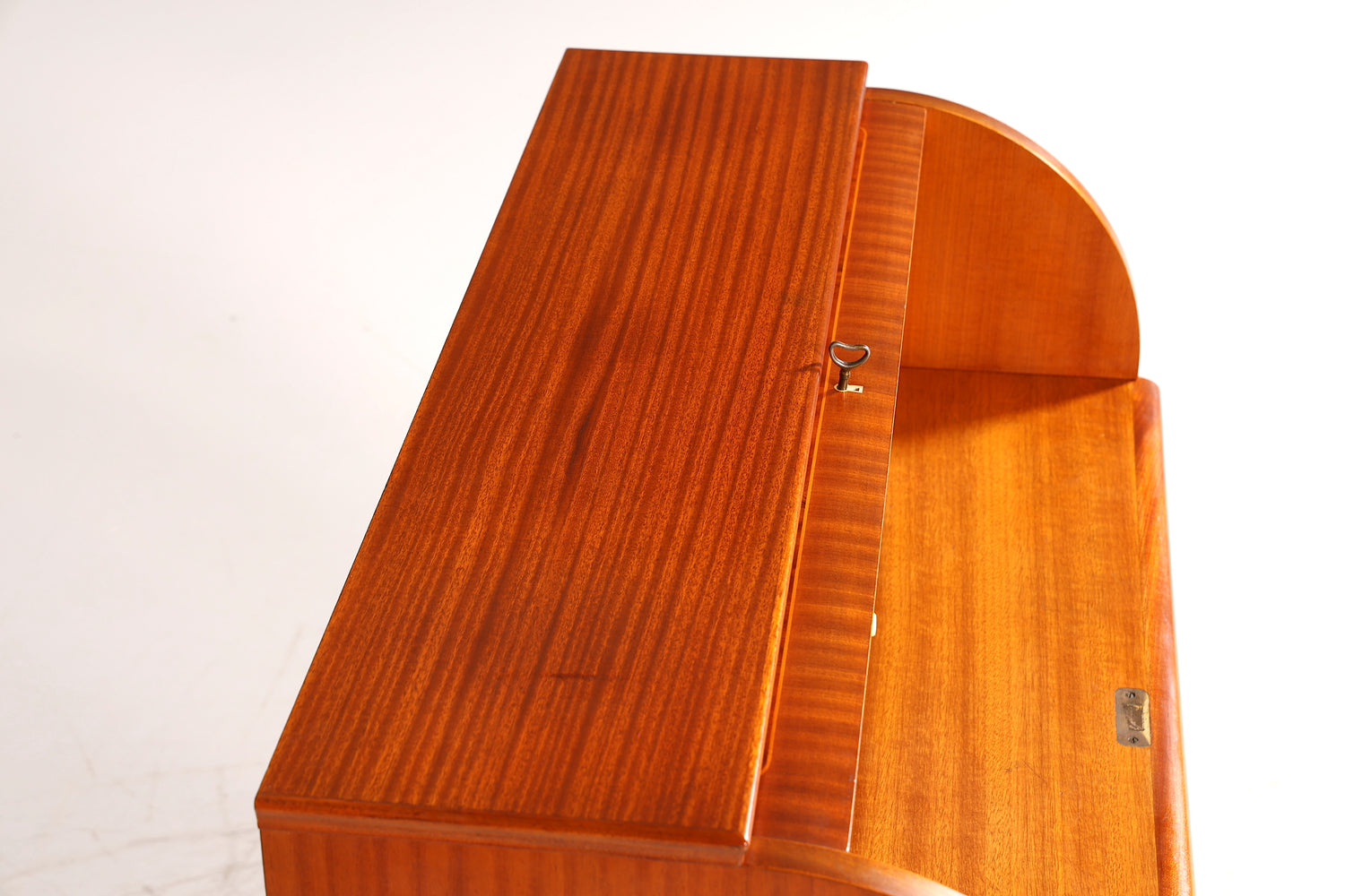 Traumhafter Mid Century Rollladen Sekretär echt Holz Schrank Office Kommode 60er Jahre