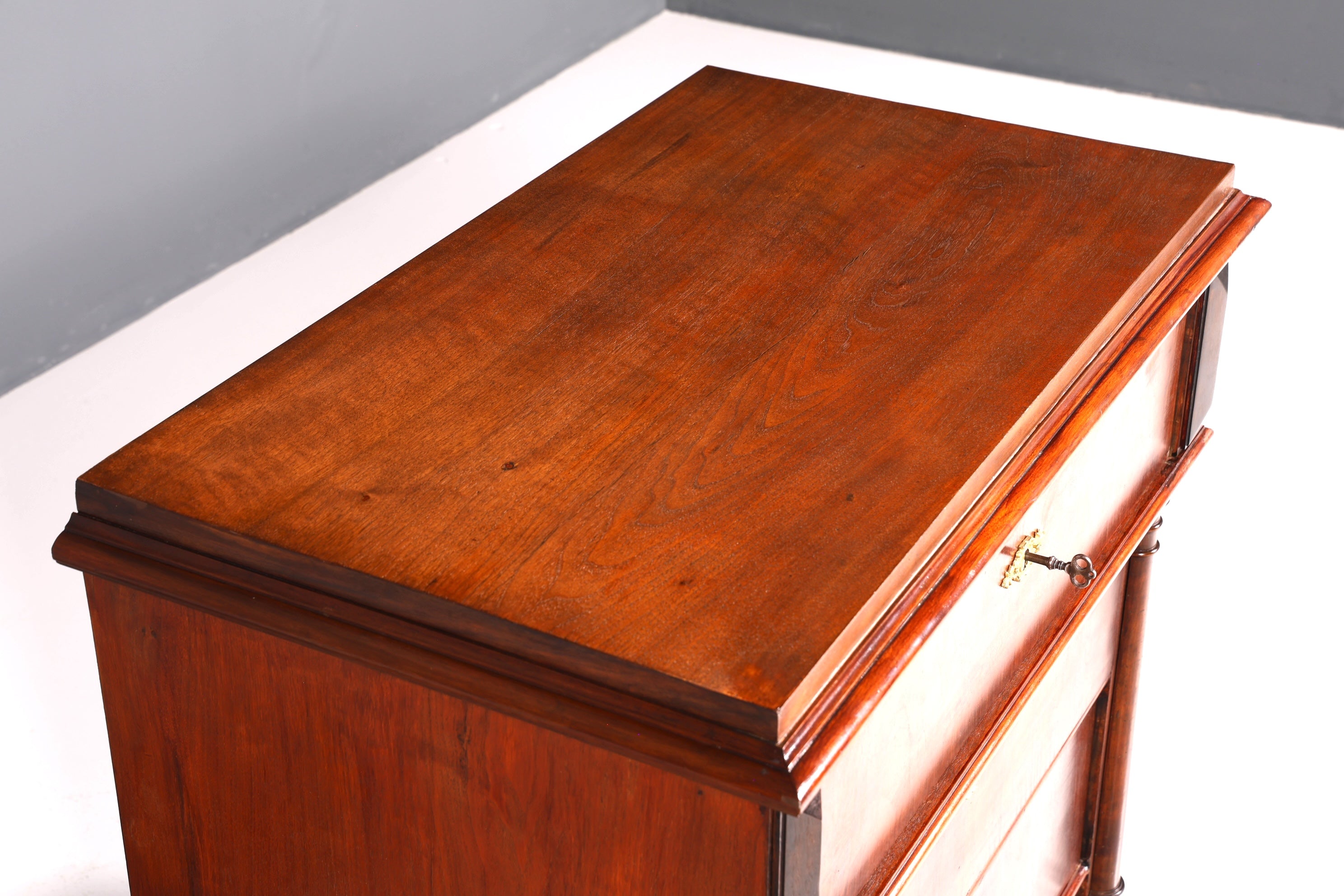 Edle Gründerzeit Kommode Louis Philippe Schubladen Kommode Vertiko Sideboard um 1880