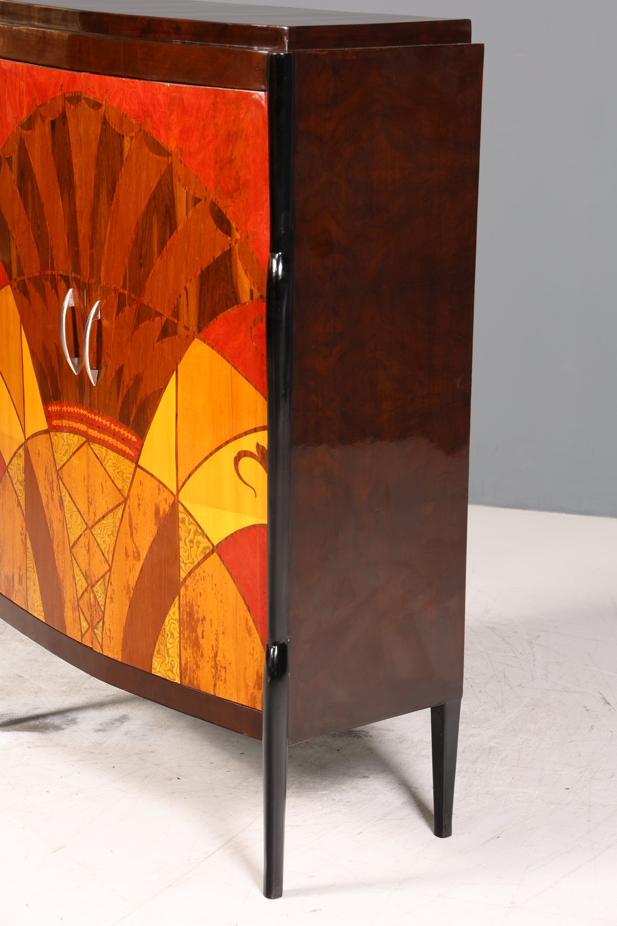 Art Deco Stil Highboard Schrank Kommode Vertiko Cabinet Sun
