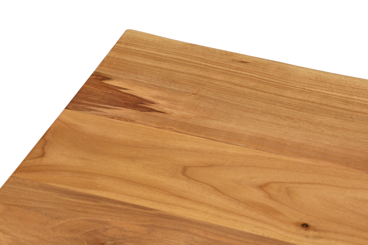 Stilvoller Nussbaum Tisch 140cm-90cm Esszimmer Tisch Baumkanten Platte massiv Holz Küchentisch