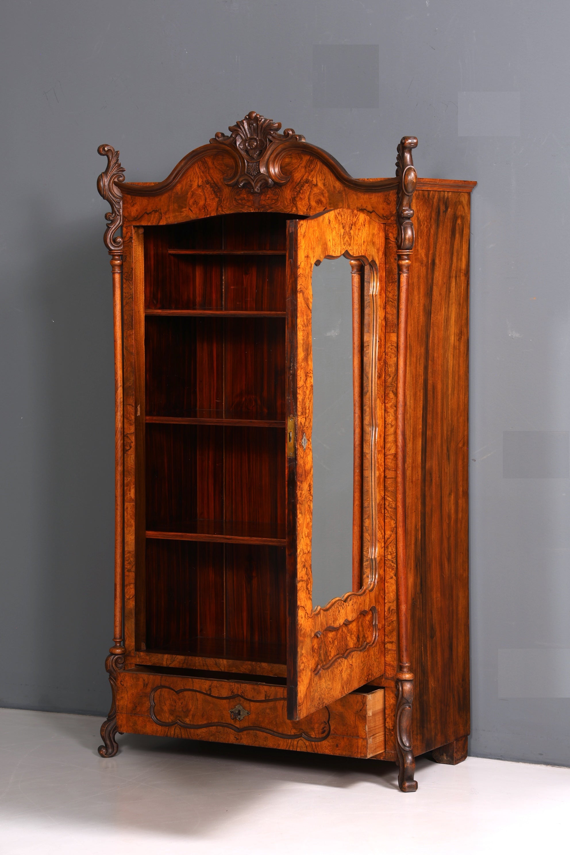 Traumhafter Louis Philippe Schrank Biedermeier Kleiderschrank echt Holz Wäscheschrank um 1880