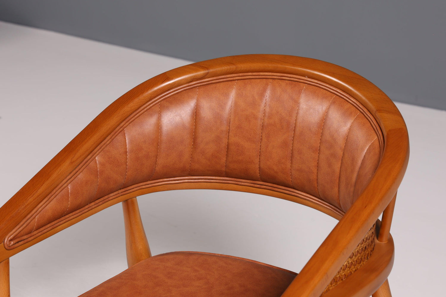 Edler Korbgeflecht Esszimmer Stuhl "Malibu Brown" Küchenstuhl Armlehnstuhl Buche Sekretär Stuhl