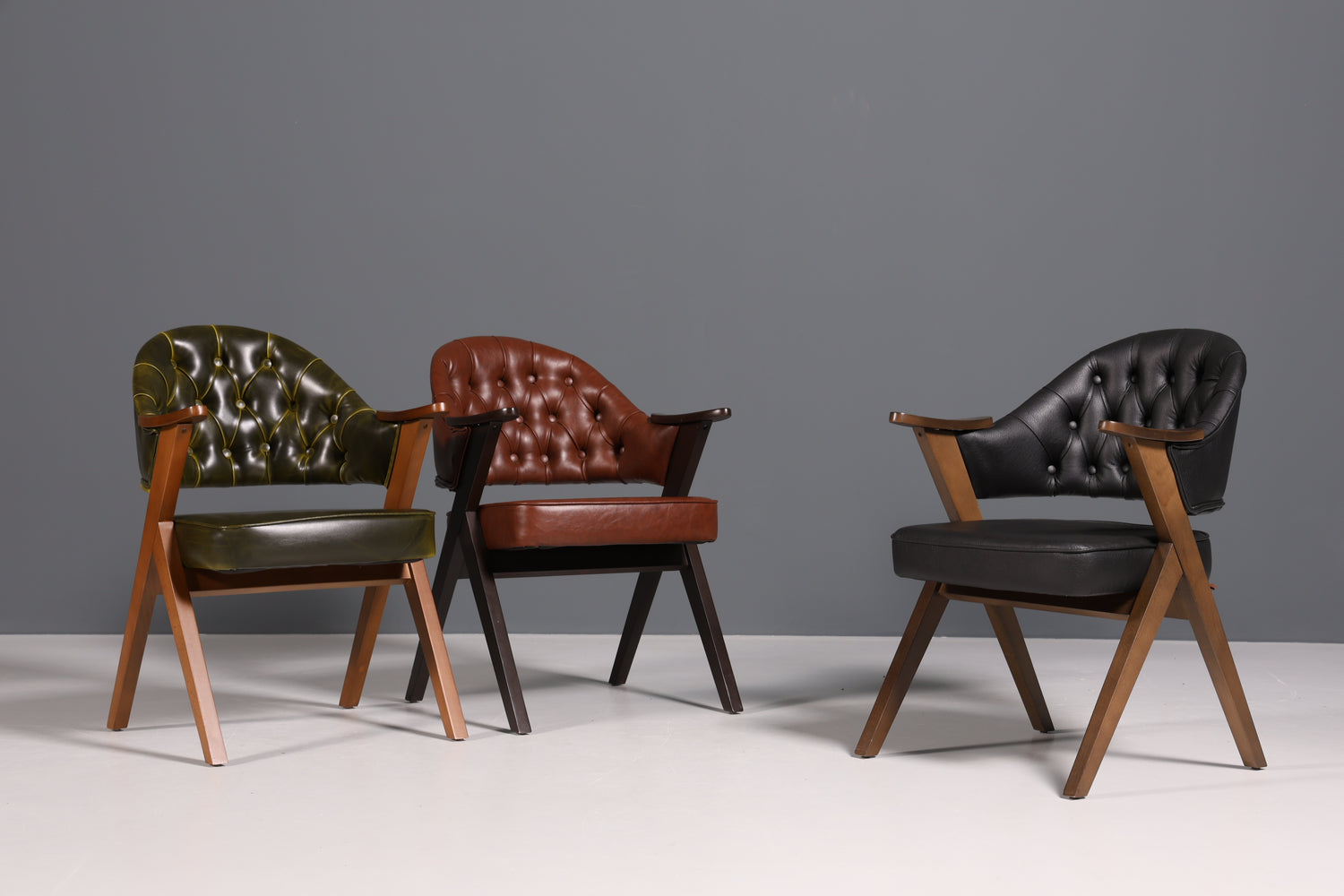 Luxuriöser "Manchester Black" Stuhl Chesterfield Stil  Bürostuhl Esszimmerstuhl Lounge Stuhl