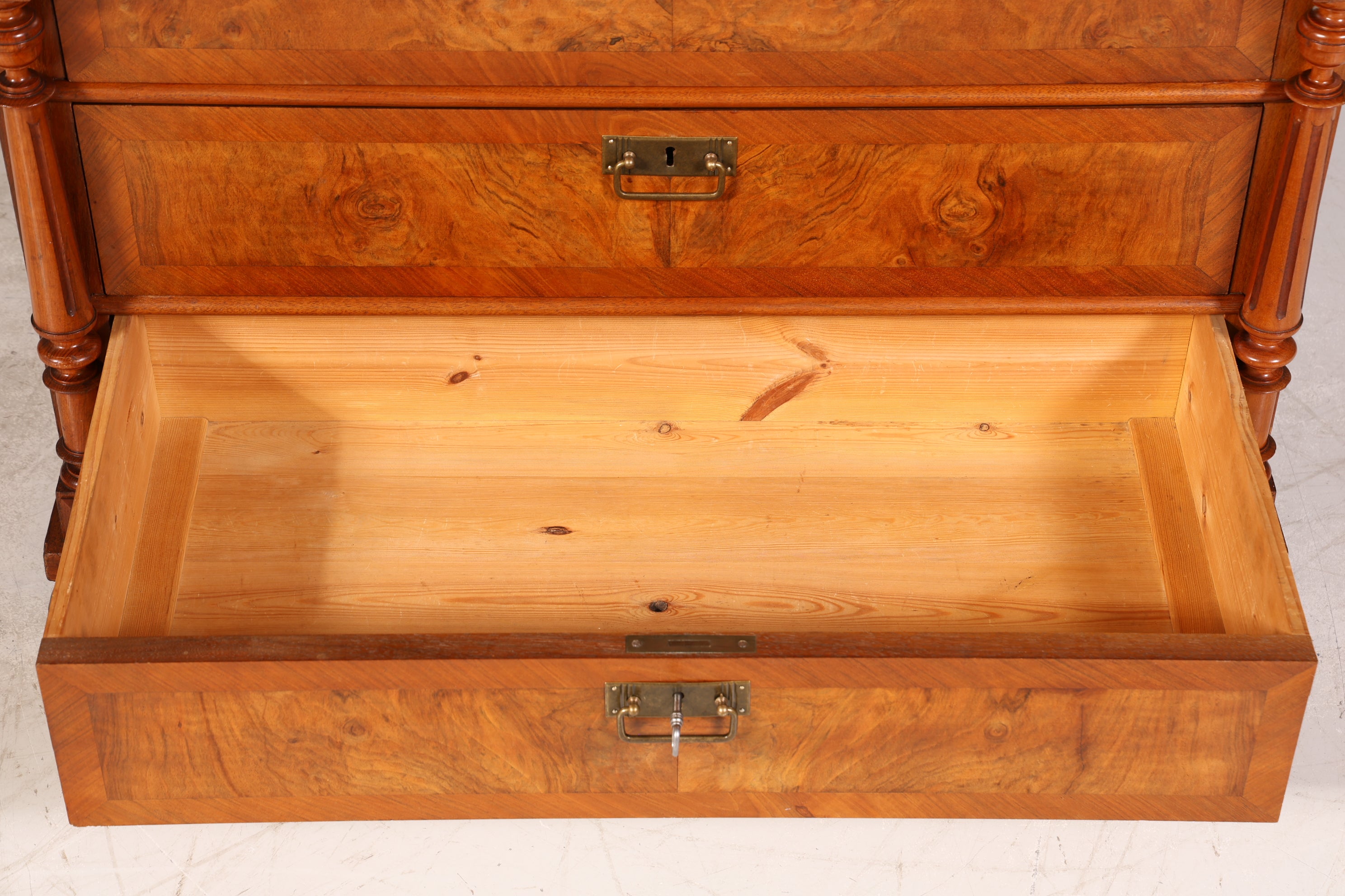 Edler Gründerzeit Sekretär Vertiko Highboard Jugendstil Kommode Schrank um 1880