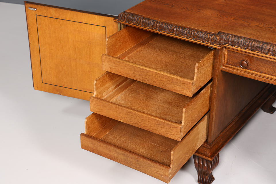 Traumhafter Jugendstil Schreibtisch Holz Desk Antik
