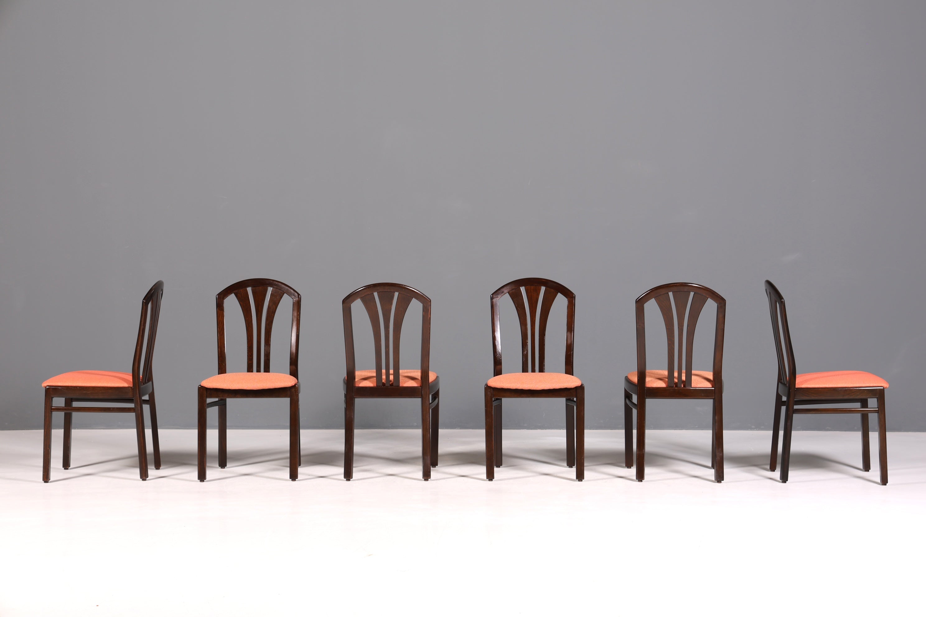 6x Schlichte Mid Century Stühle Retro Stuhlset Küchenstühle Esszimmer Stühle