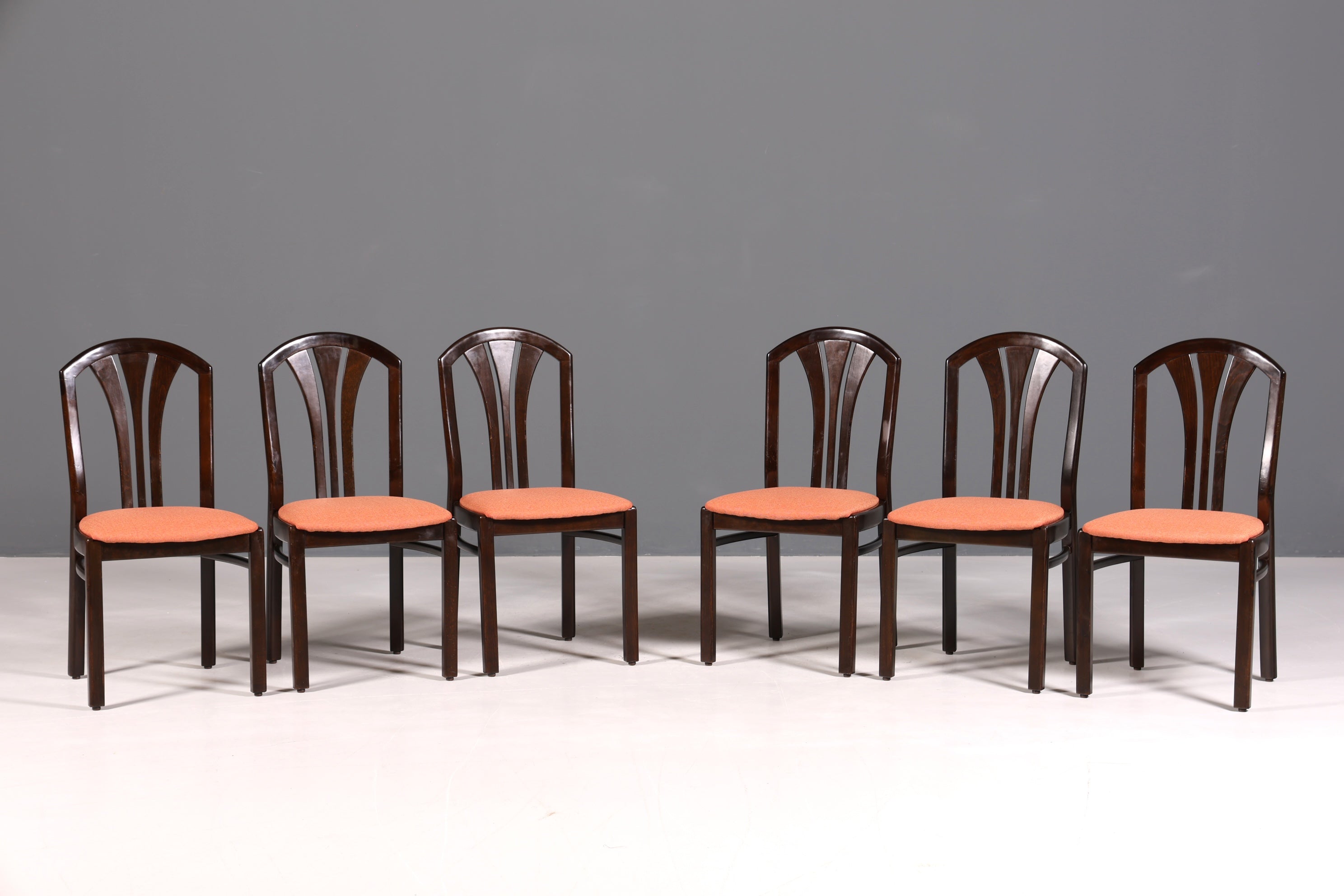 6x Schlichte Mid Century Stühle Retro Stuhlset Küchenstühle Esszimmer Stühle