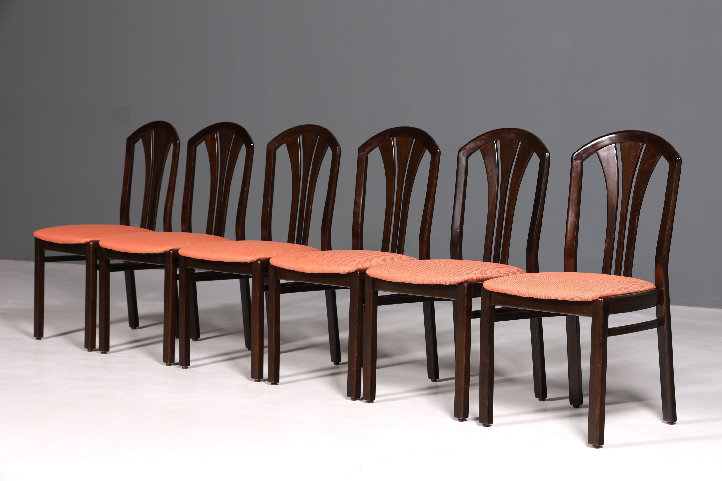 6x Schlichte Mid Century Stühle Retro Stuhlset Küchenstühle Esszimmer Stühle