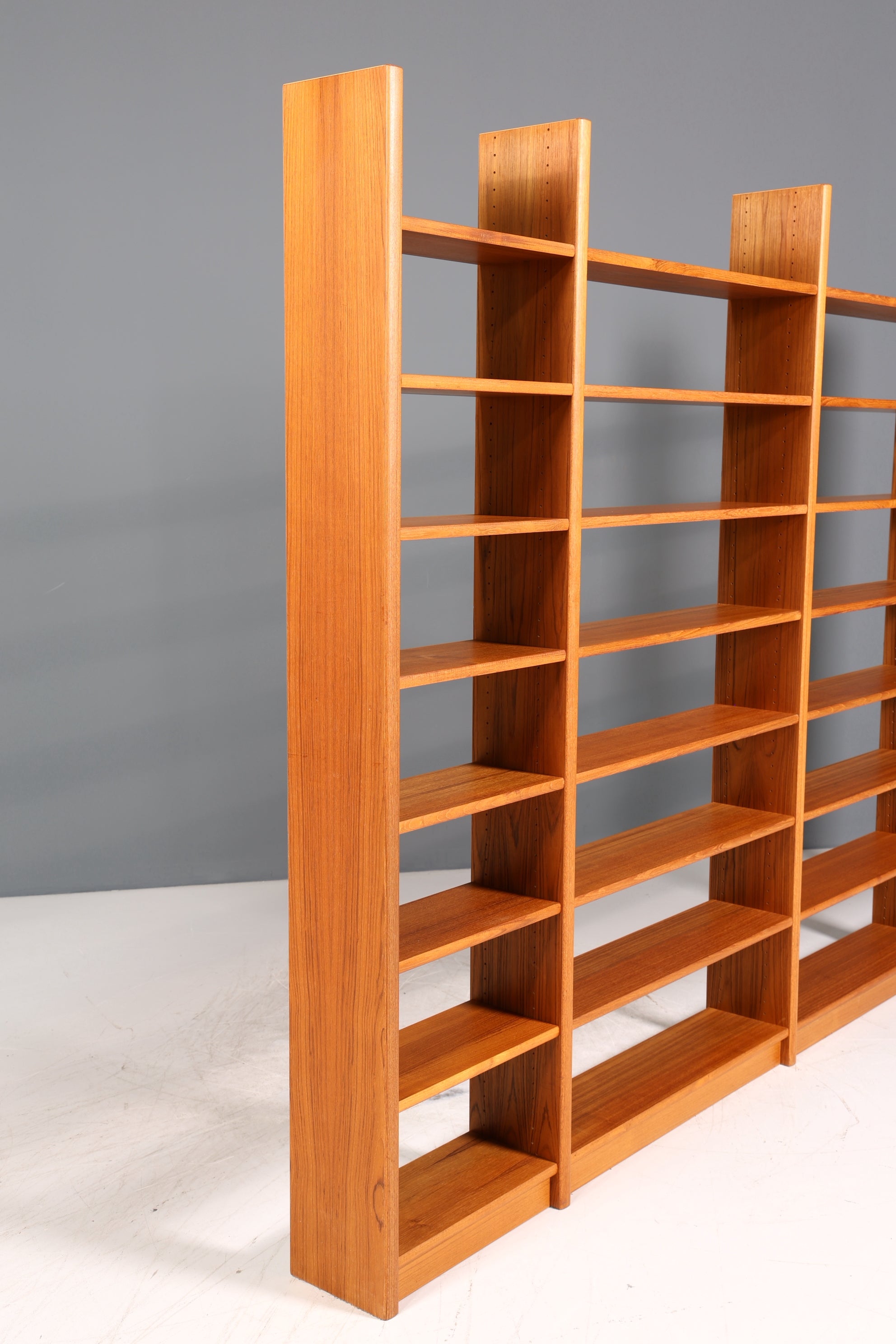 Seltenes XXL Mid Century Regal Danish Design Teak Vintage Bücherregal Schrank Buchablage 60s Bookshelf Bibliothek