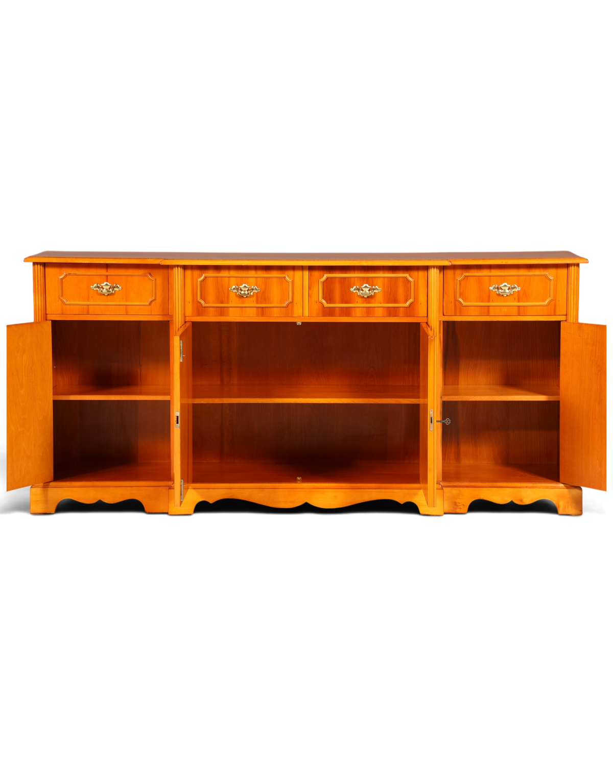 Traumhaftes Englisches Sideboard Eibe Schrank Antik Stil Buffetschrank Kommode