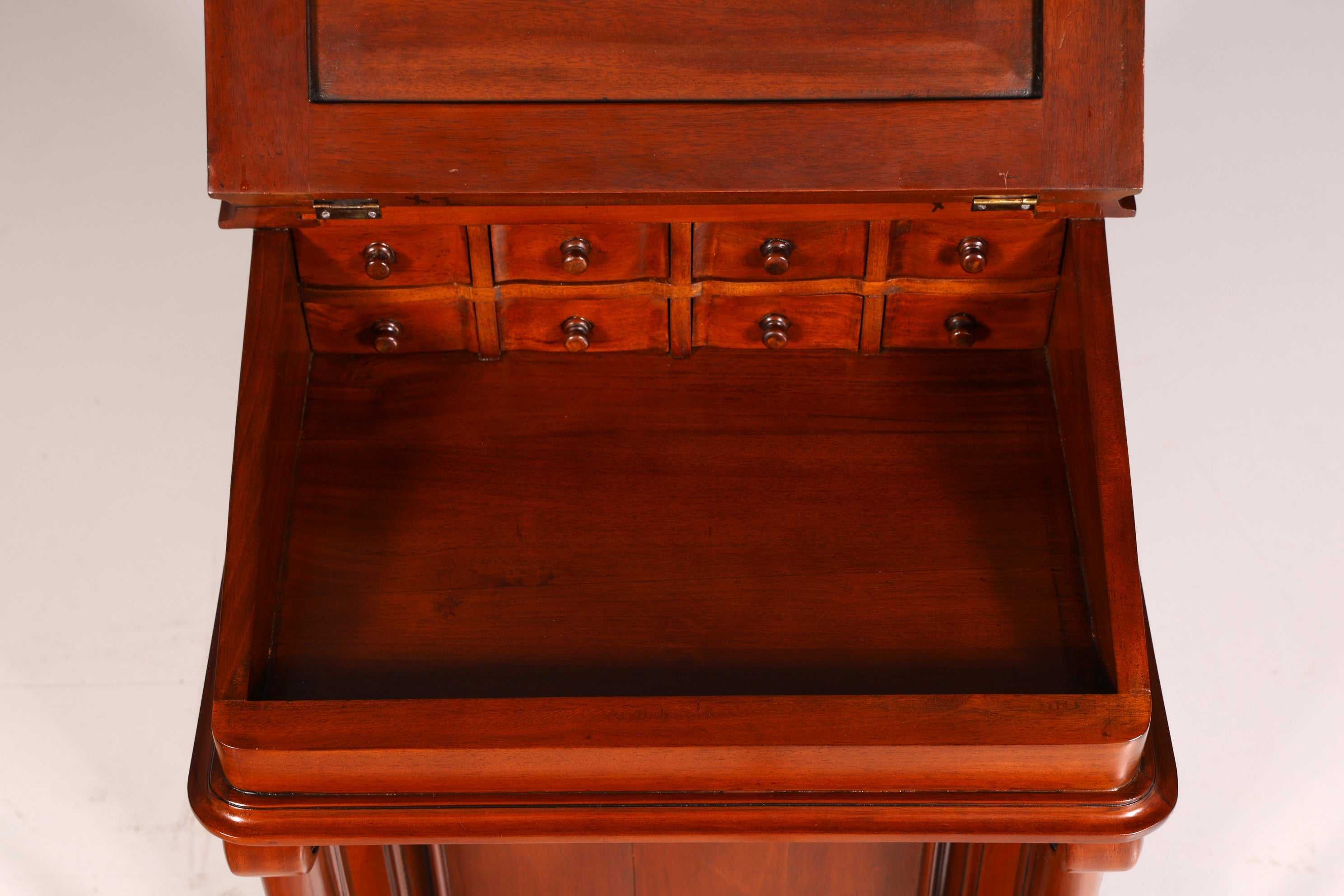 Wunderschöner Englischer Davenport Schreibtisch Desk Sekretär Lederauflage Kommode Antik Vintage
