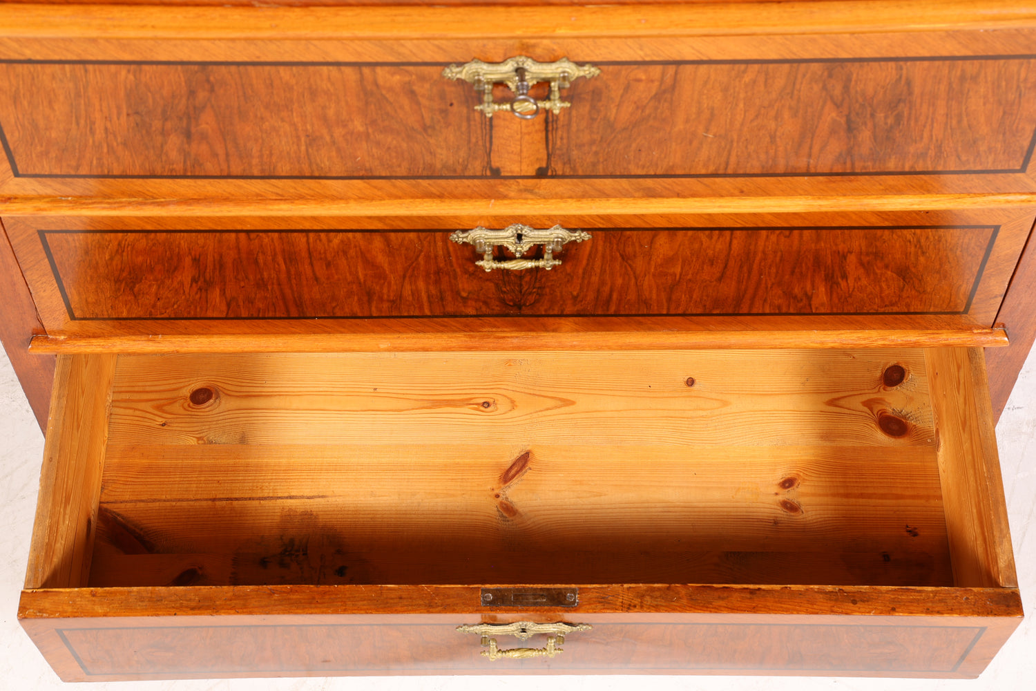 Edler Gründerzeit Sekretär Vertiko Highboard Louis Philippe Kommode Sekretär Schrank um 1880