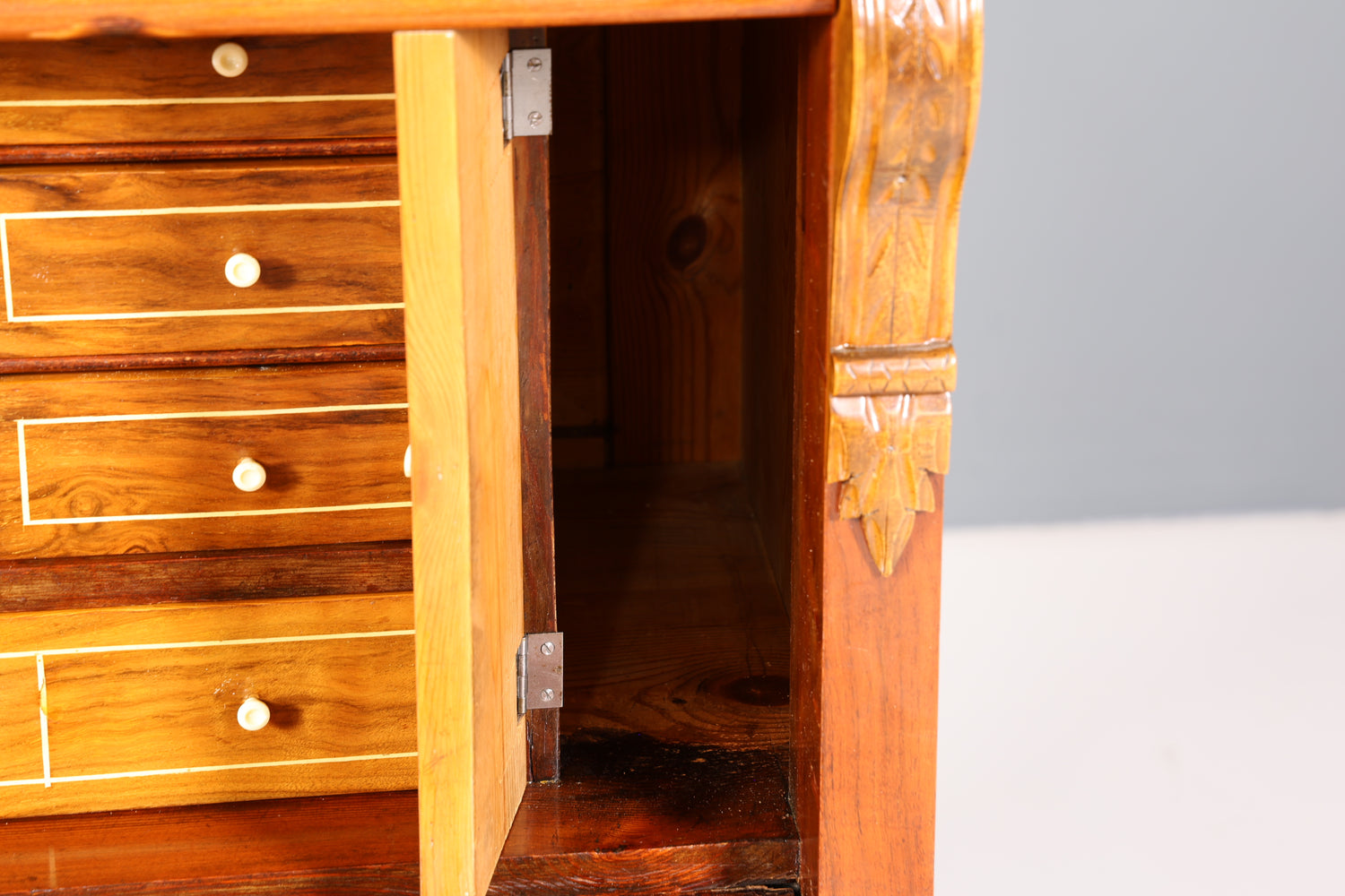 Edler Gründerzeit Sekretär Vertiko Highboard Louis Philippe Kommode Sekretär Schrank um 1880
