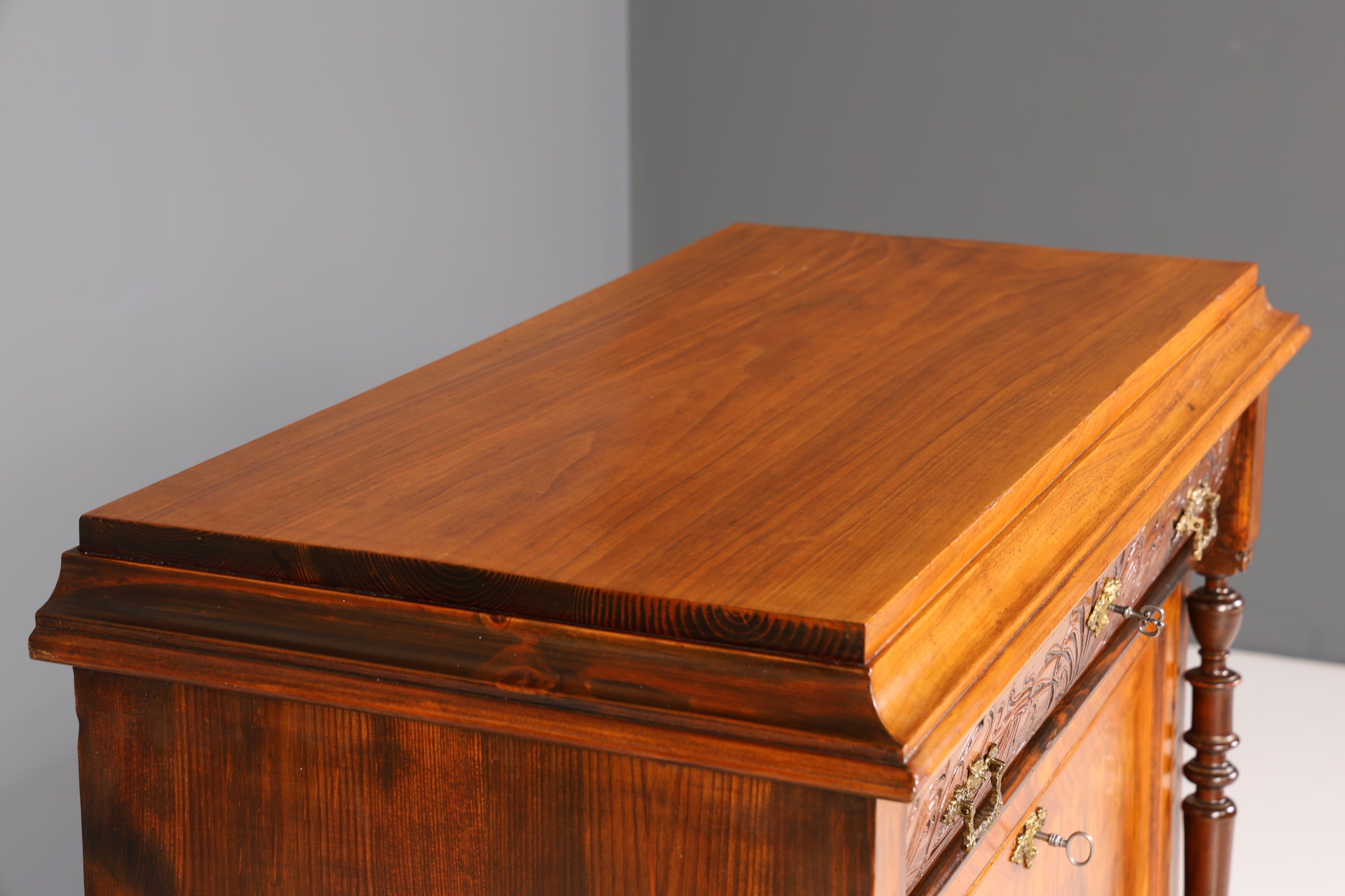 Wunderschöner Gründerzeit Sekretär Vertiko Highboard Jugendstil Kommode Schrank um 1880