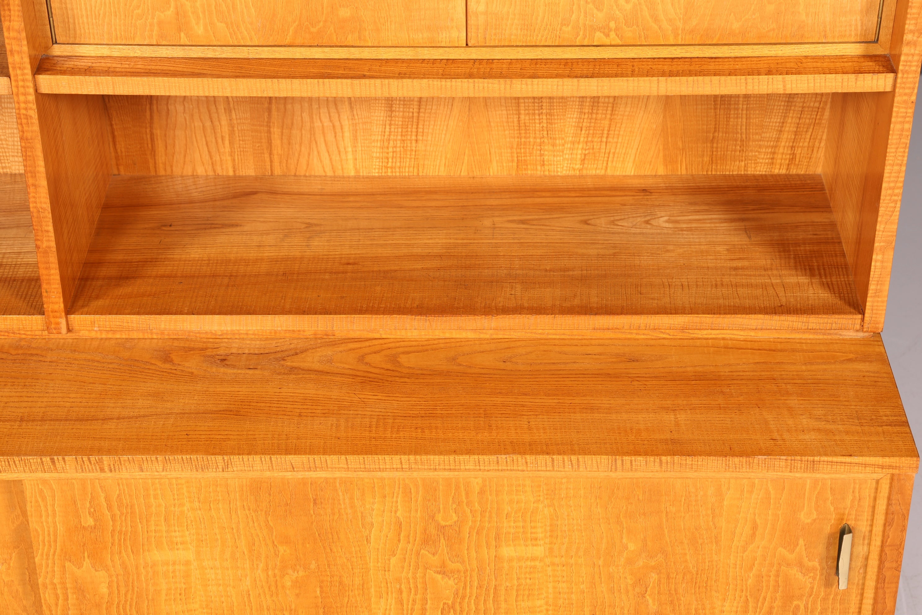 Wunderschöner XXL Mid Century Schrank Bücherregal Vintage Regal Bibliothek Vitrine Holz Bookshelf