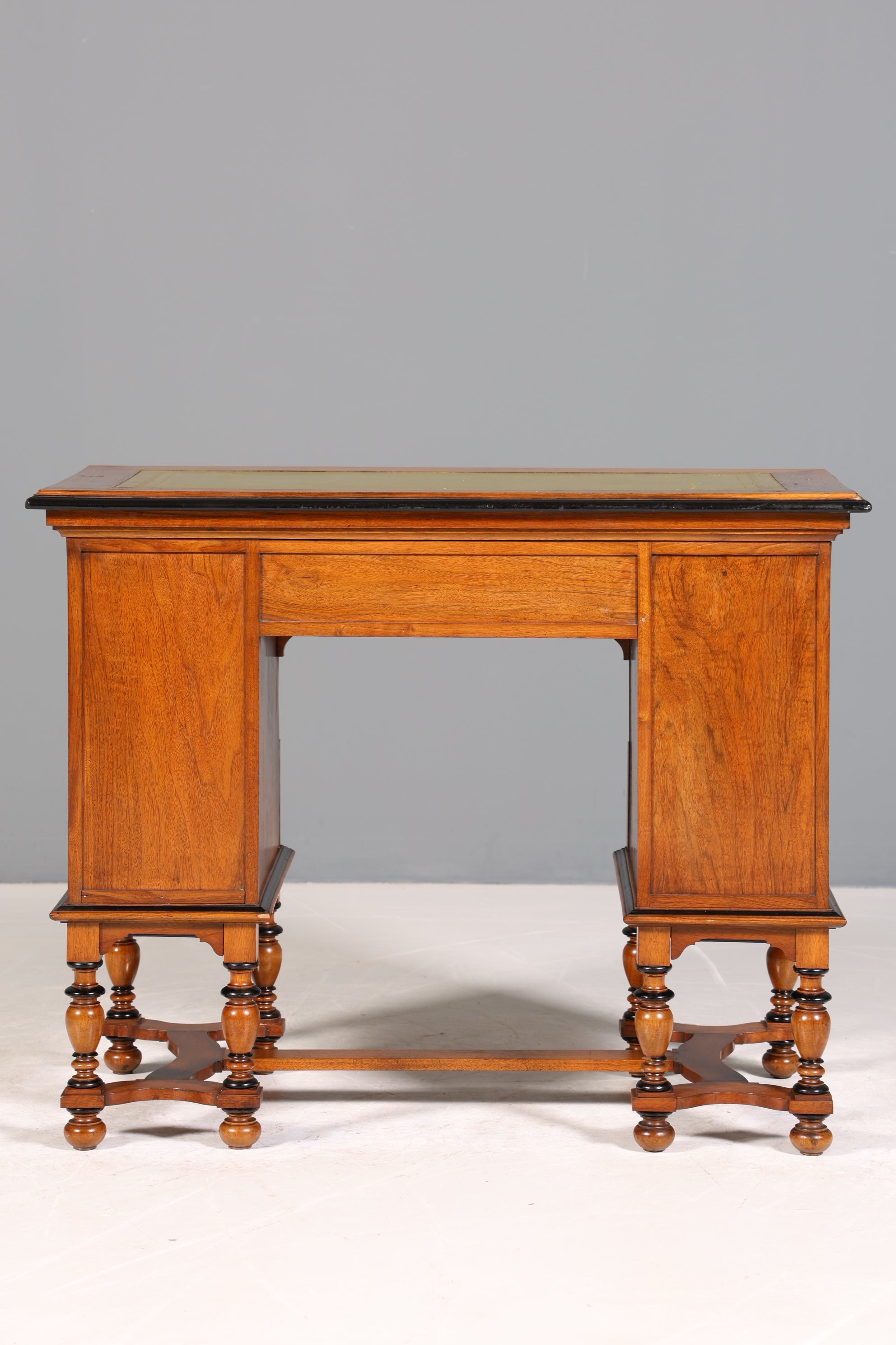 Traumhafter Gründerzeit Schreibtisch Jugendstil Eiche Bürotisch echt Leder Antik Office Desk