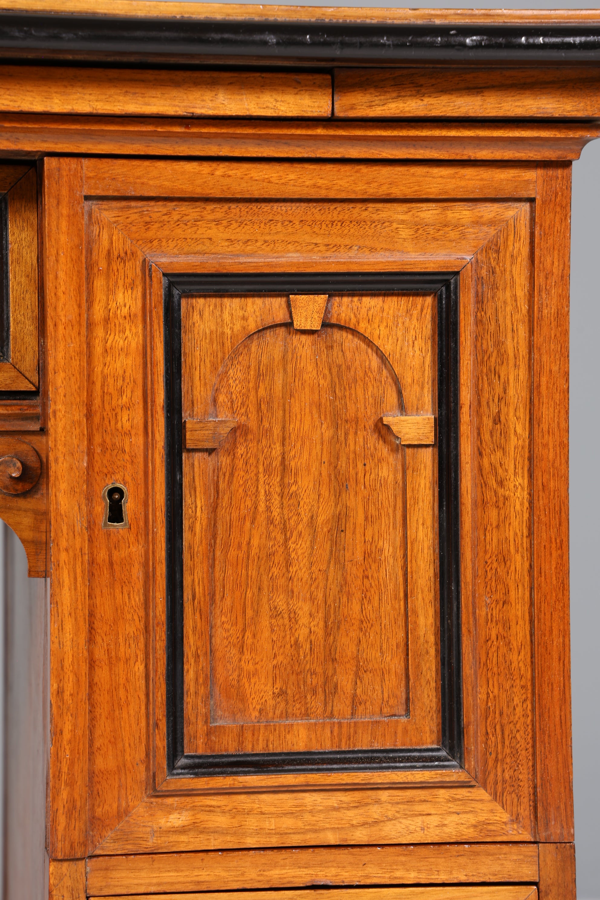 Traumhafter Gründerzeit Schreibtisch Jugendstil Eiche Bürotisch echt Leder Antik Office Desk