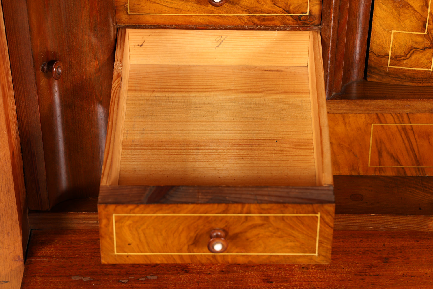 Stilvoller Gründerzeit Sekretär Vertiko Highboard Jugendstil Kommode Schrank um 1880