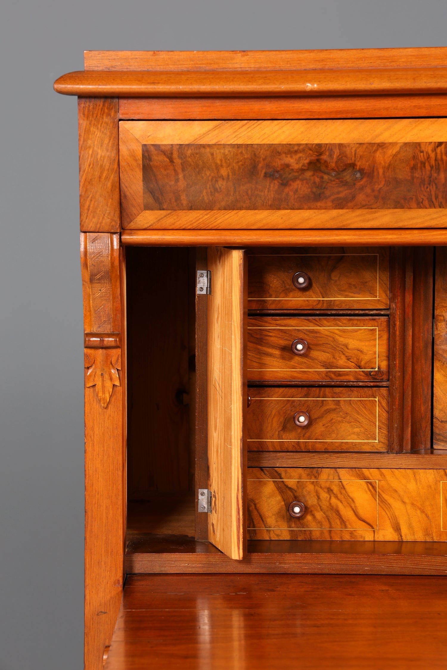 Stilvoller Gründerzeit Sekretär Vertiko Highboard Jugendstil Kommode Schrank um 1880