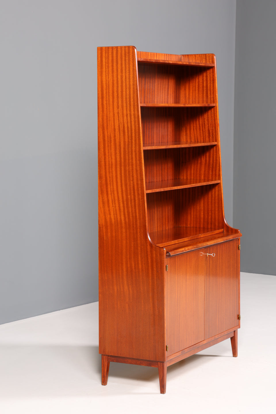 Traumhafter Mid Century Schrank Bücherregal Vintage Highboard Retro Sekretär Holz Regal 60s