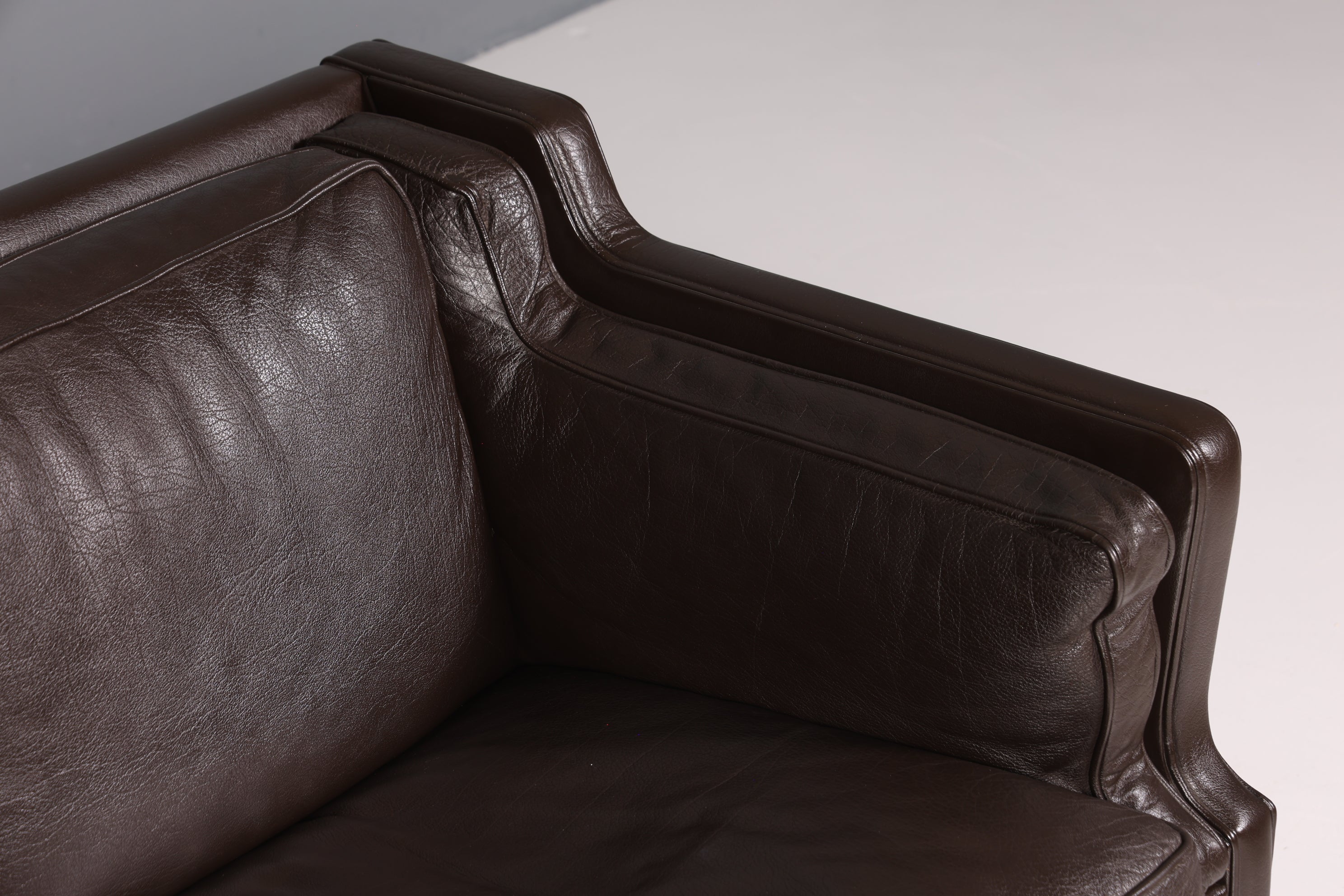 Wunderschönes Designer Børge Mogensen Sofa 3 Sitzer echt Leder Couch Modell 2213 Made in Denmark Canapé