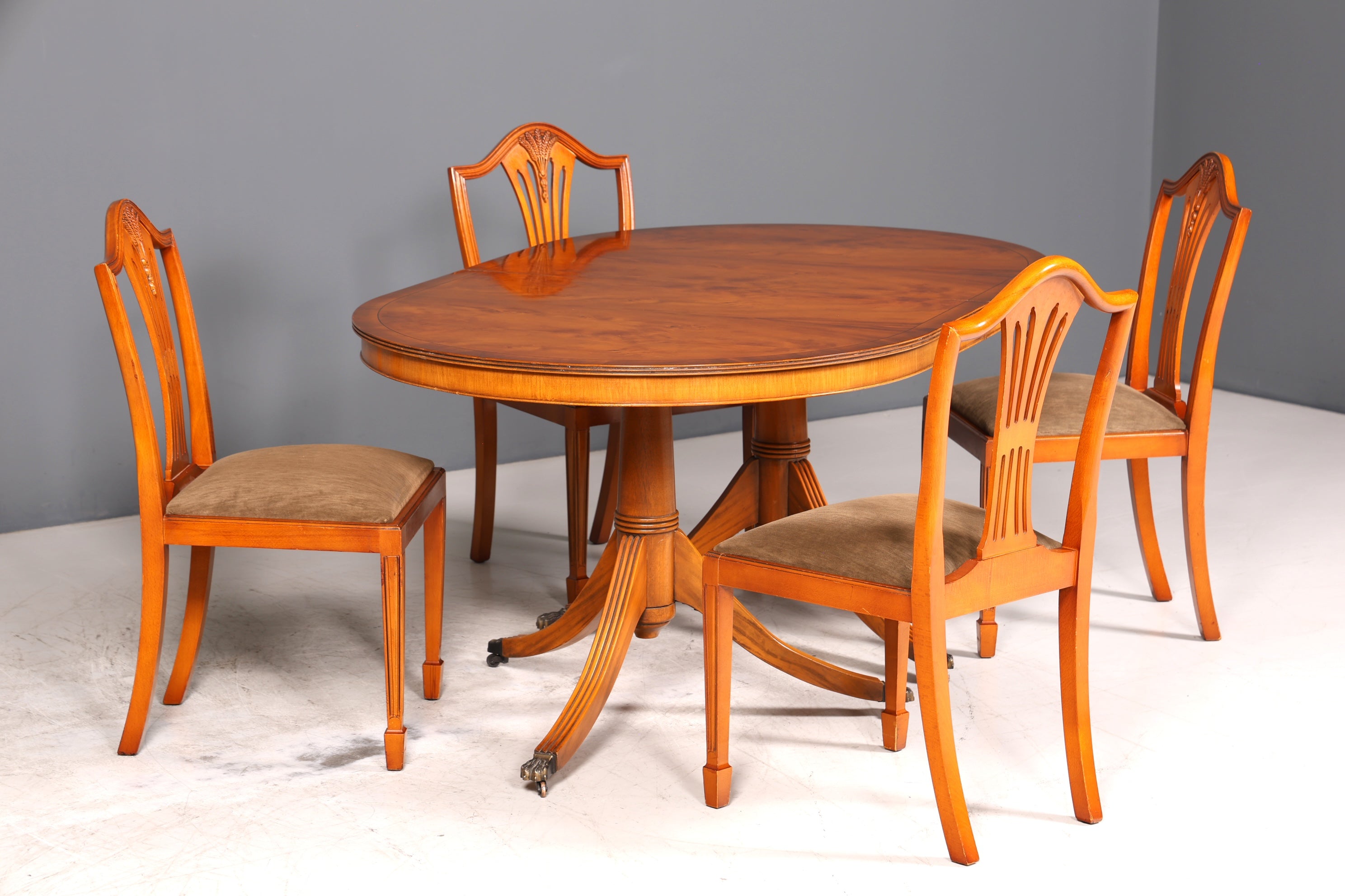 4x Wunderschöne Englische Stühle im Hepplewithe Stil Englisch Dining Chairs Küchenstühle Stuhlset