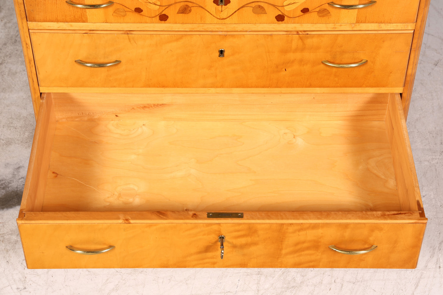 Wunderschöner Mid Century Sekretär Vintage Schreibmöbel echt Holz Kommode Office Secretary