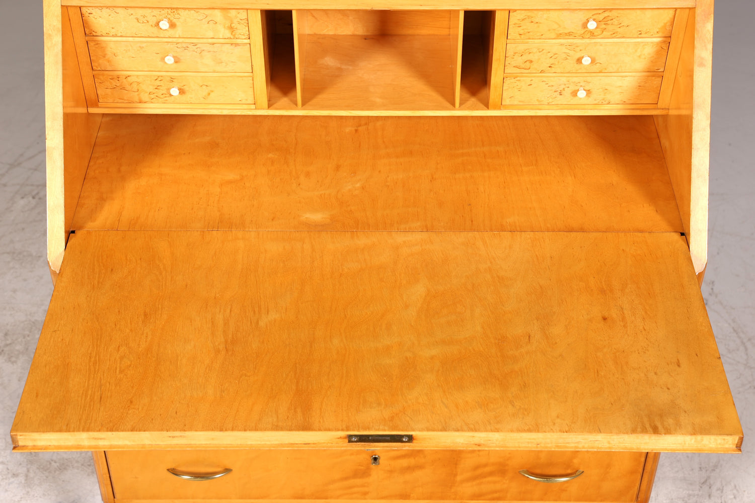 Wunderschöner Mid Century Sekretär Vintage Schreibmöbel echt Holz Kommode Office Secretary