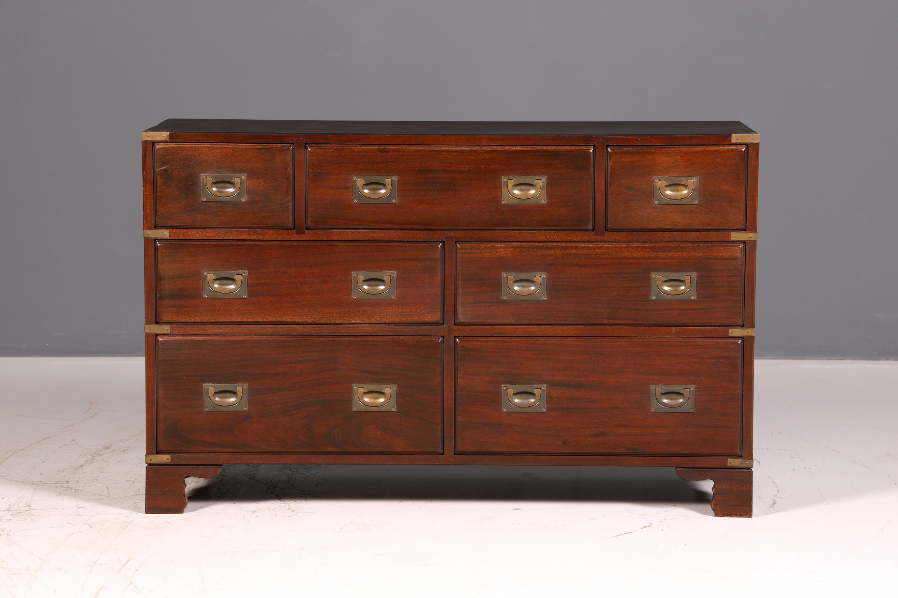 Traumhaftes Maritimes Sideboard Englische Military Chest Schiffskommode Antik Schrank Kolonial Vintage