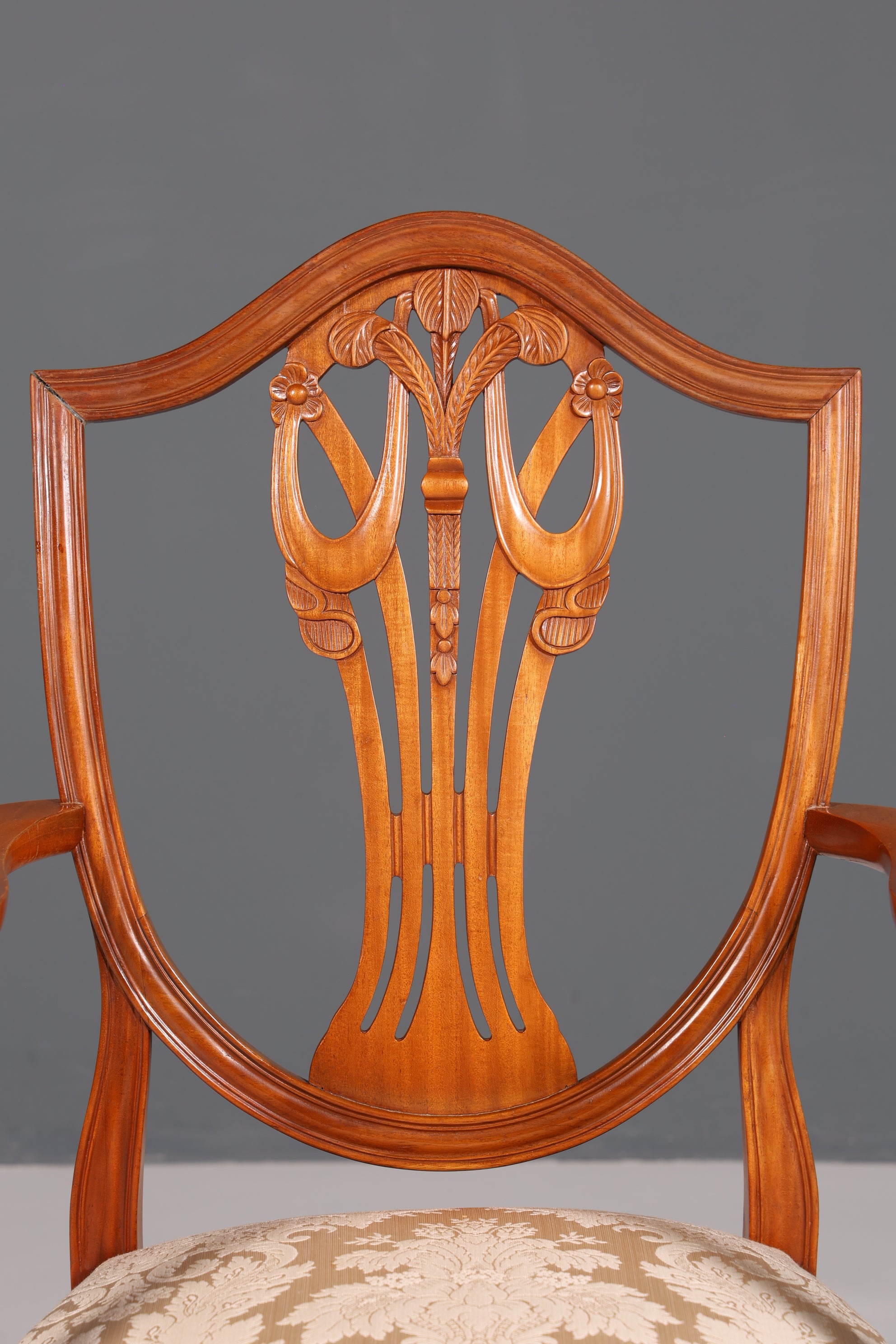 Wunderschöner Englischer Stuhl Armlehnstuhl Eibe Antik Sekretär Stuhl UK Polsterstuhl 1 von 2