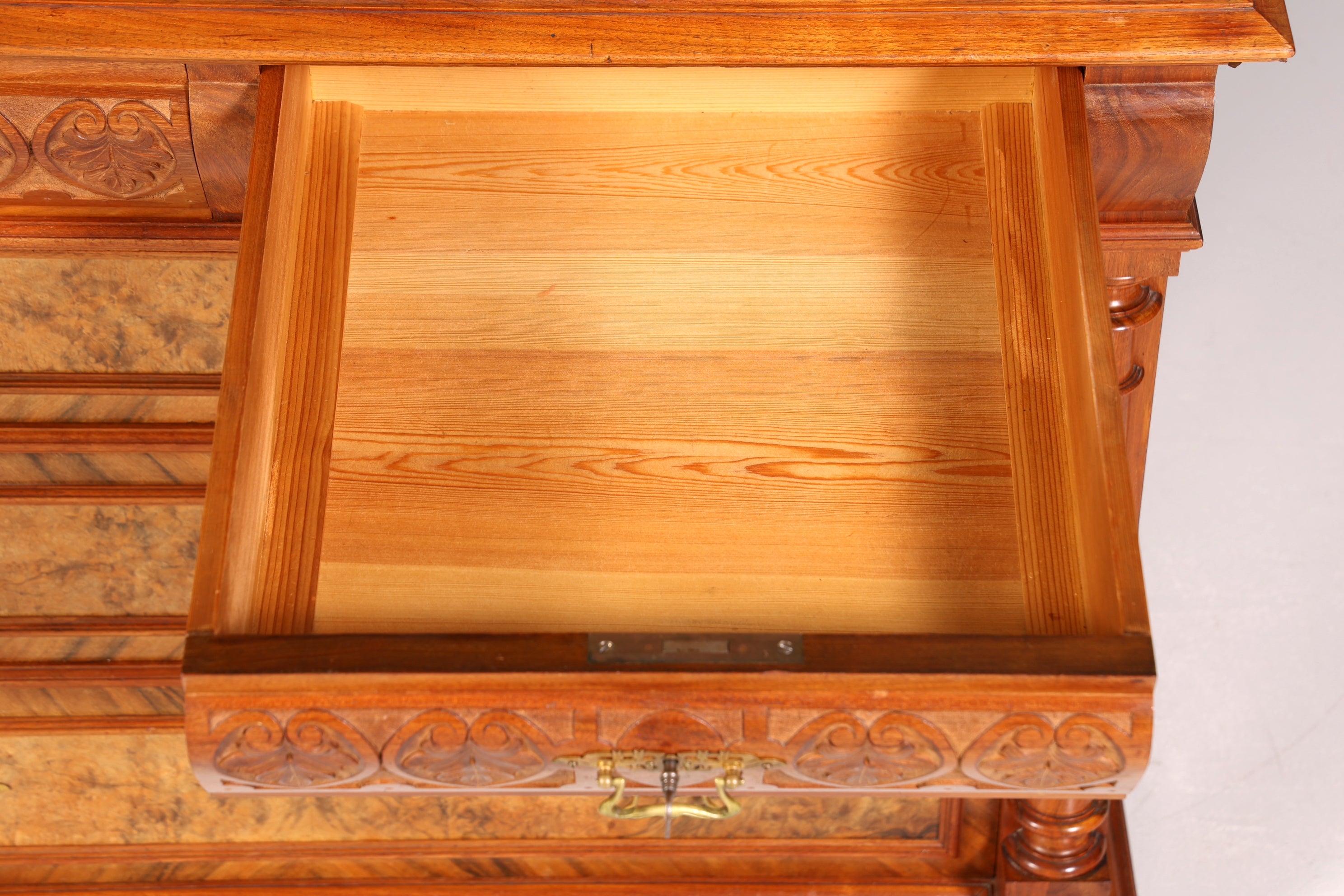 Wunderschöne Louis Philippe Kommode mit Spiegelaufsatz Gründerzeit Frisierkommode Holz Schrank Antik Flurschrank um 1880
