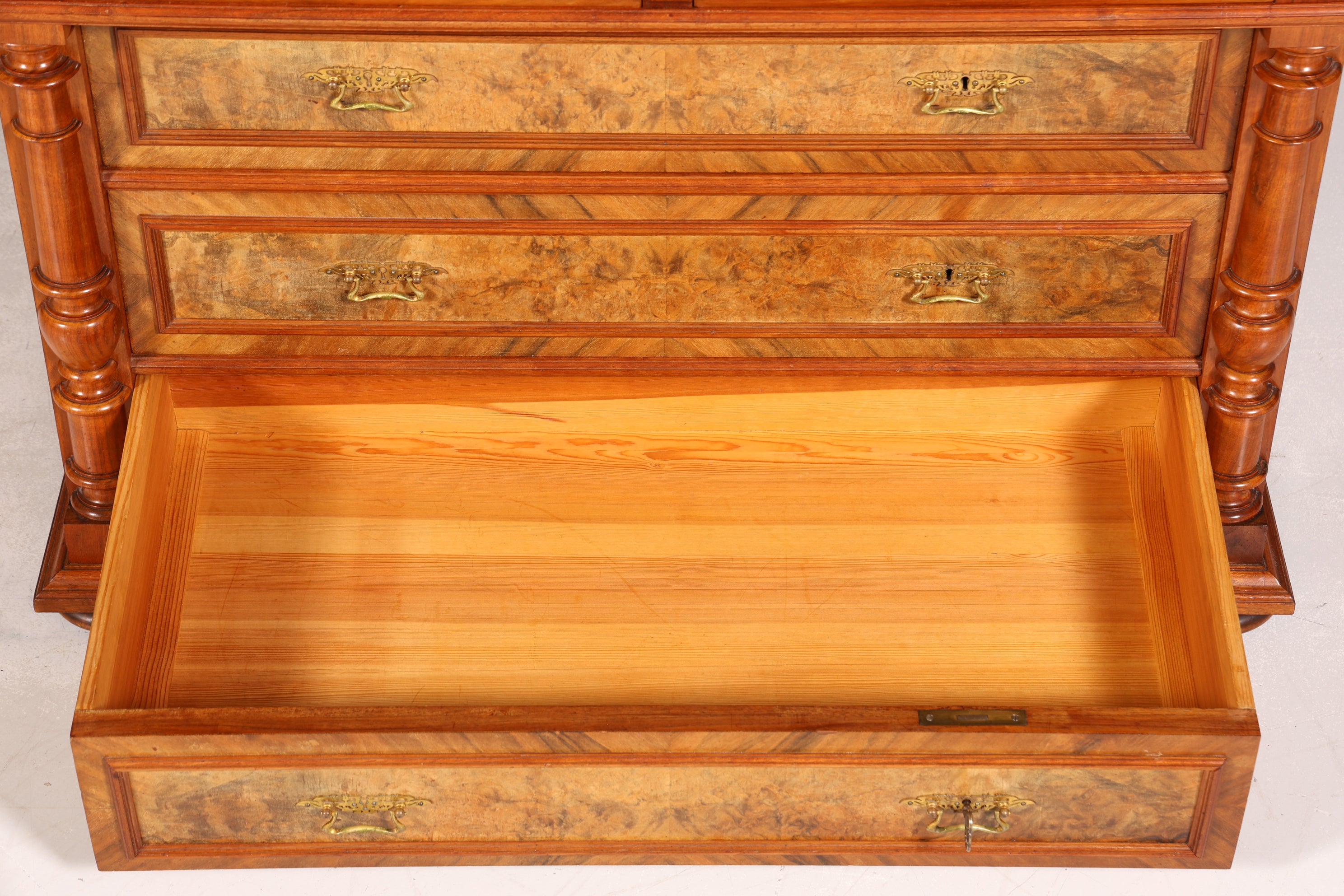 Wunderschöne Louis Philippe Kommode mit Spiegelaufsatz Gründerzeit Frisierkommode Holz Schrank Antik Flurschrank um 1880