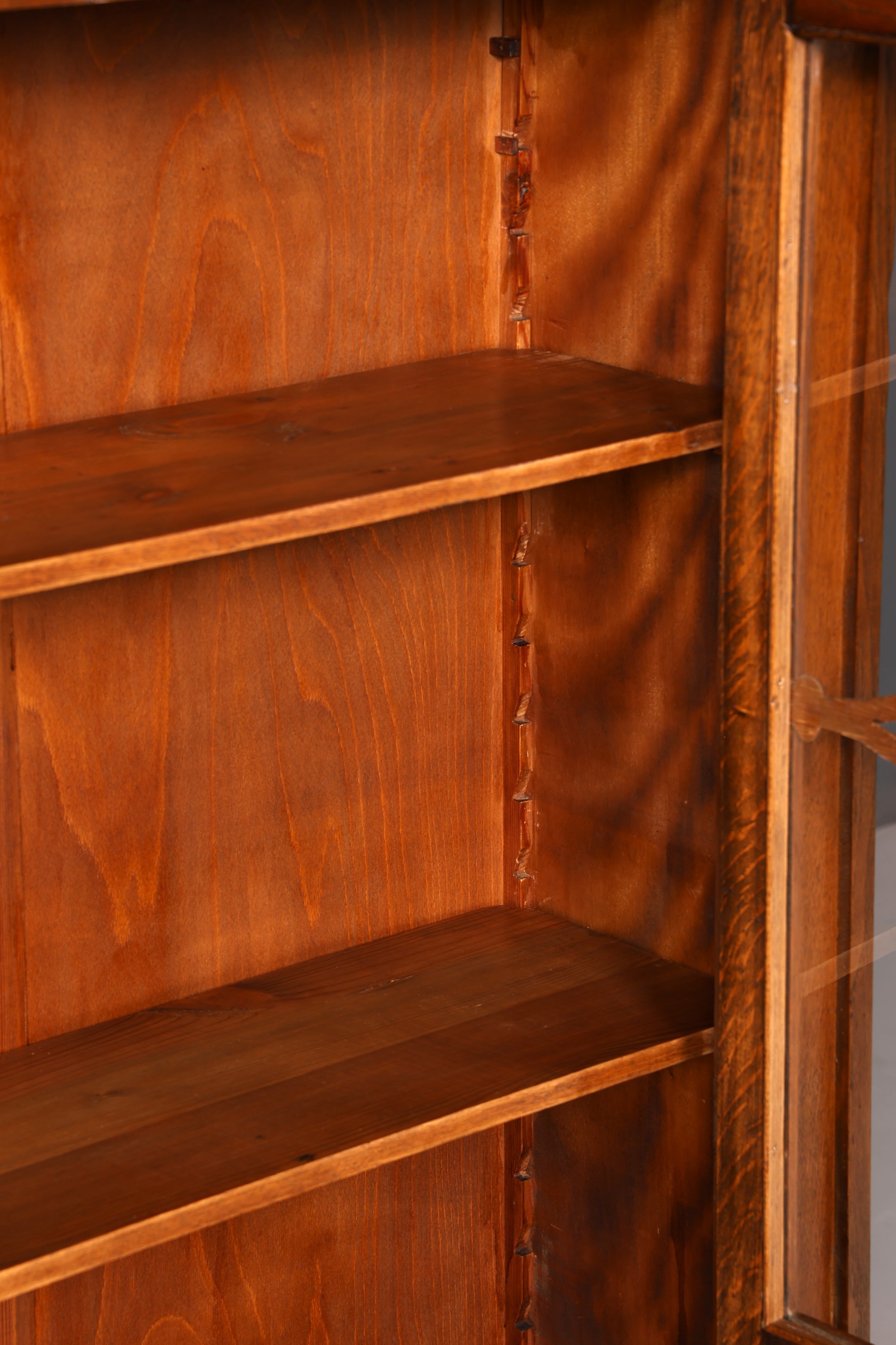 Stilvolle Jugendstil Vitrine Antike Holz Bücherschrank Eiche Antik Schrank Geschirrschrank