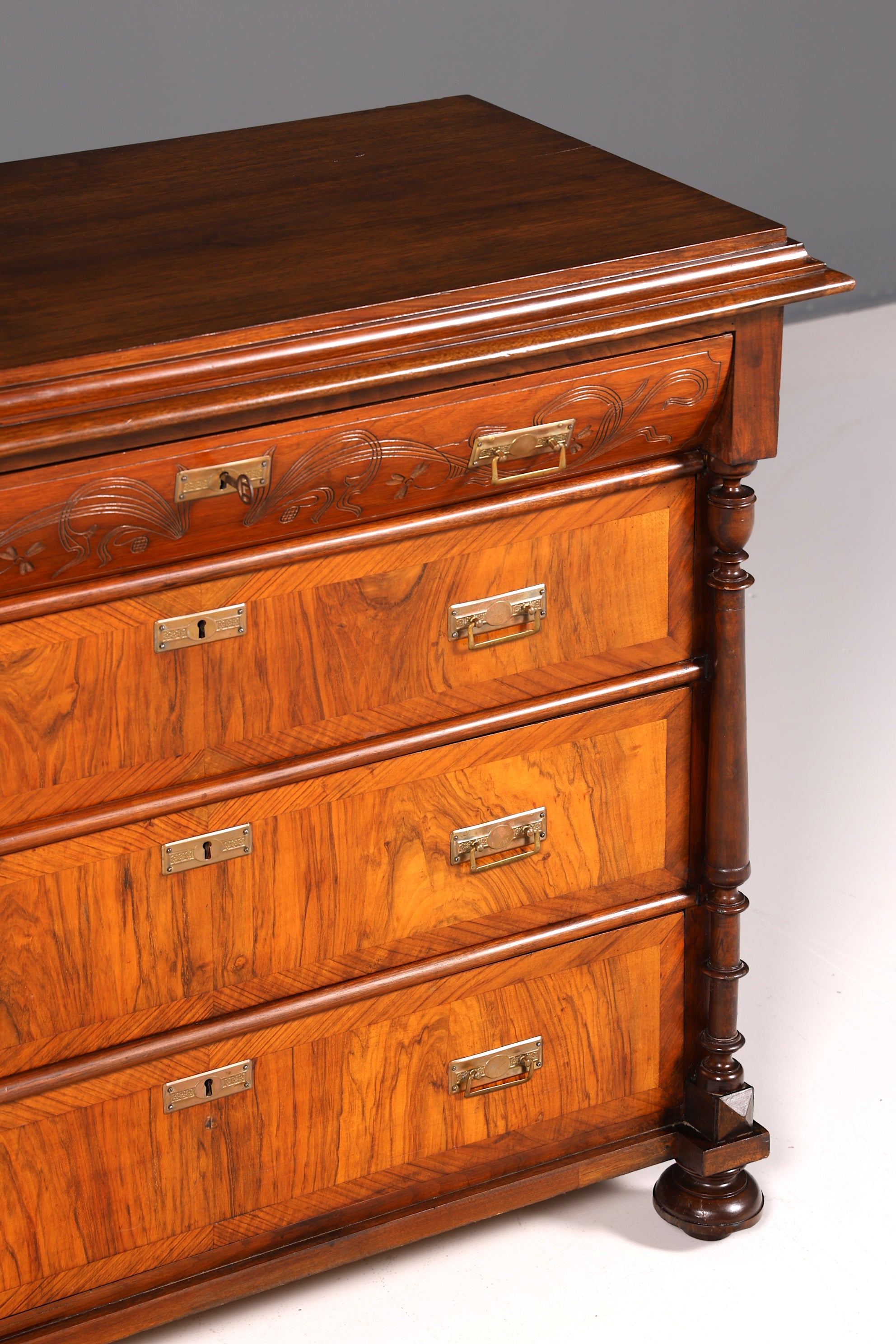 Wunderschöne Gründerzeit Kommode Louis Philippe Antik Sideboard Schubladenkommode Wäschekommode 1890