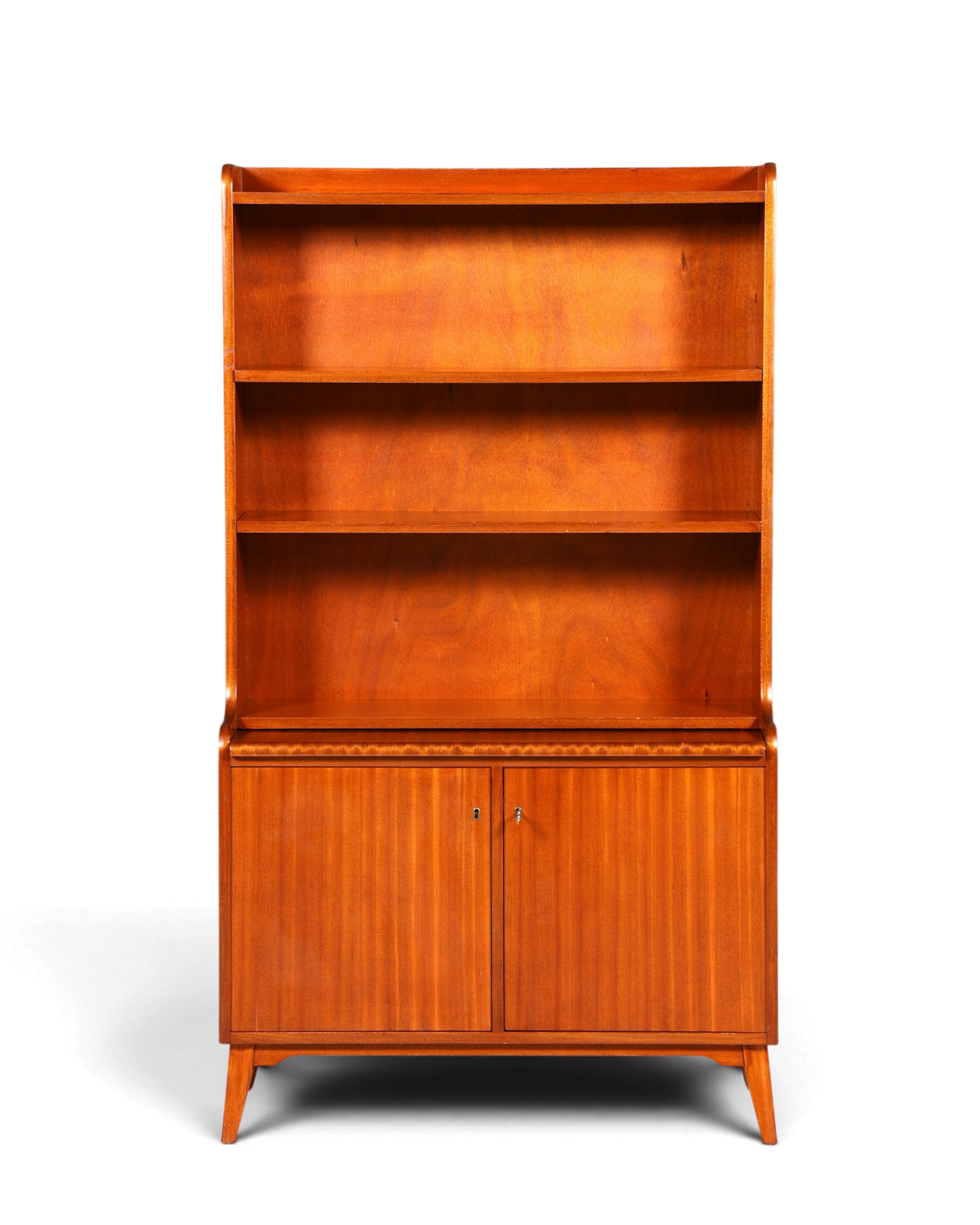 Wunderschöner Mid Century Schrank Bücherregal Vintage Sekretär Highboard Holz Regal 60s