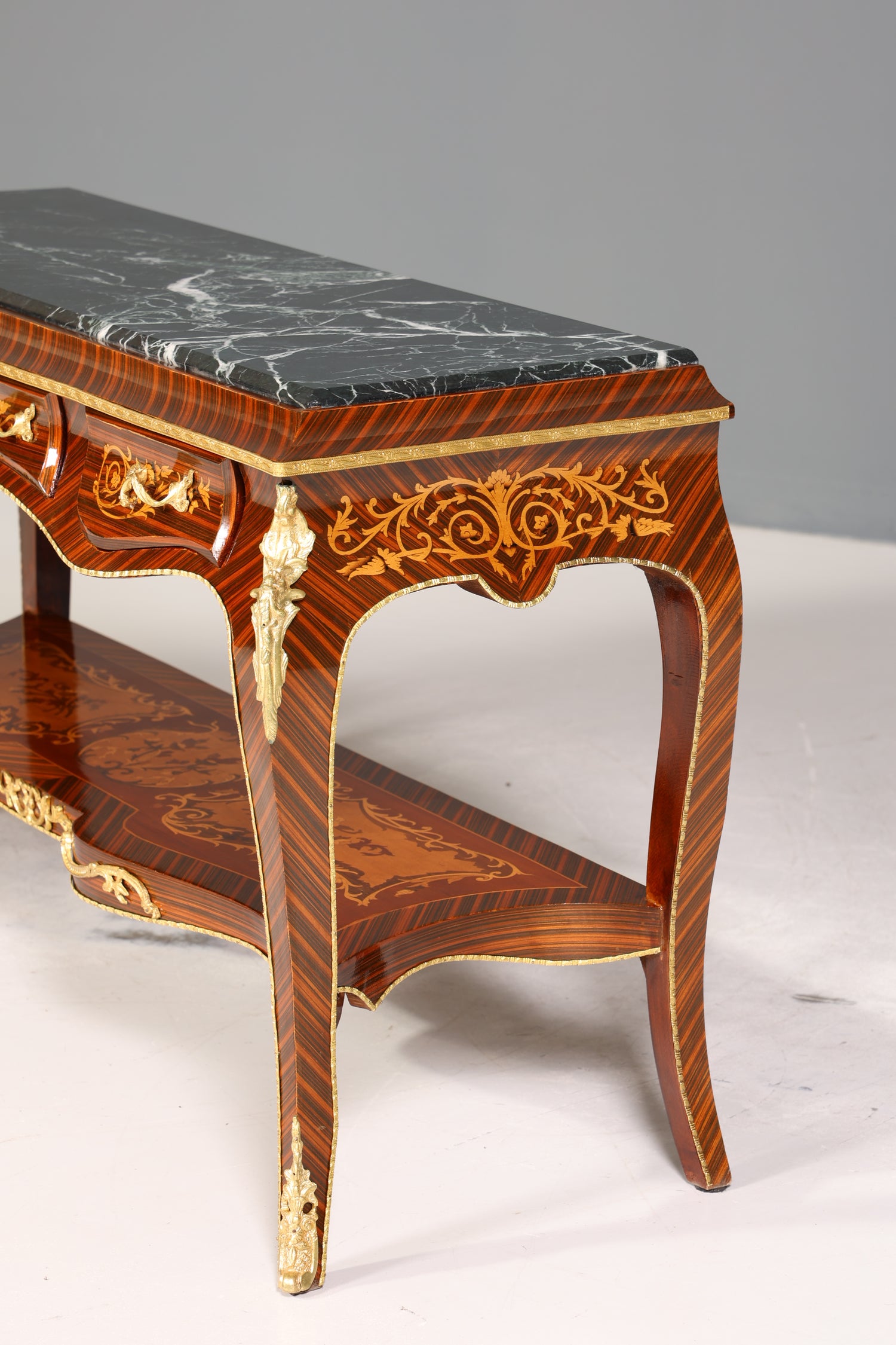Wunderschöner Barock Stil Konsolen Tisch Marmor Antik Stil Intarsien Konsole