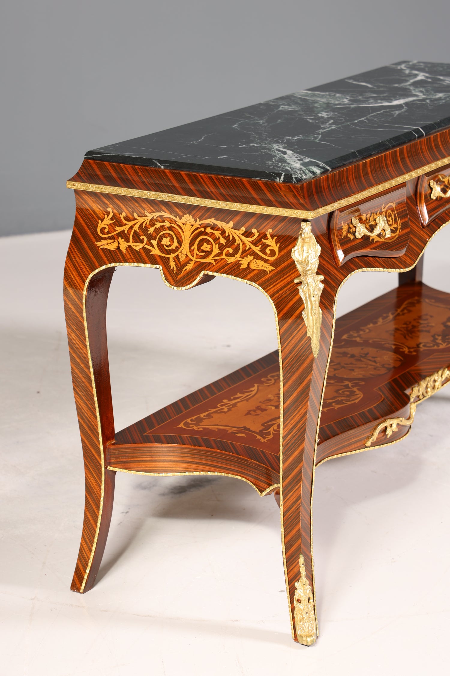 Wunderschöner Barock Stil Konsolen Tisch Marmor Antik Stil Intarsien Konsole