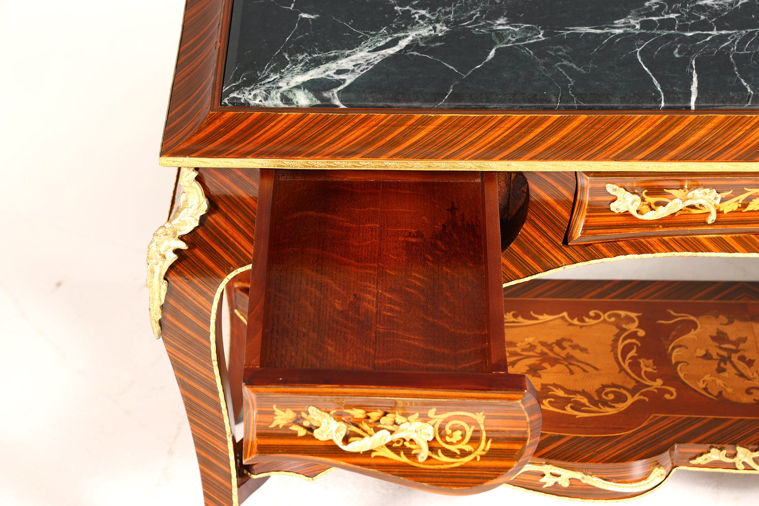 Wunderschöner Barock Stil Konsolen Tisch Marmor Antik Stil Intarsien Konsole