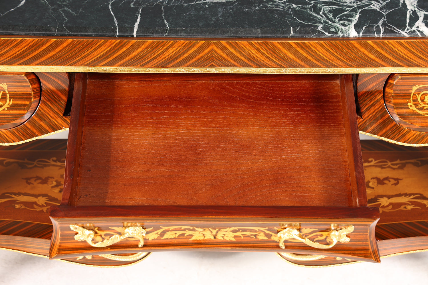 Wunderschöner Barock Stil Konsolen Tisch Marmor Antik Stil Intarsien Konsole