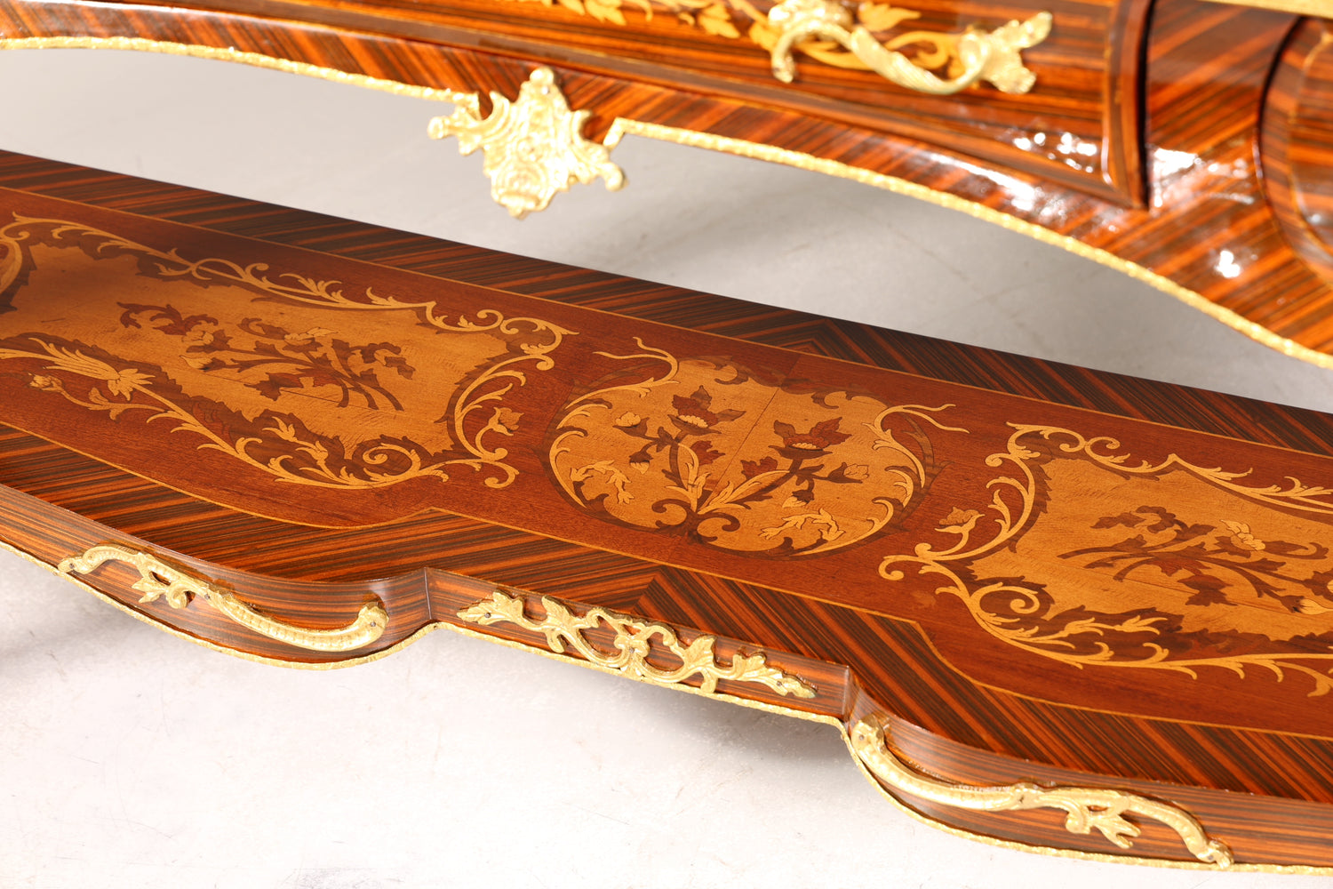 Wunderschöner Barock Stil Konsolen Tisch Marmor Antik Stil Intarsien Konsole