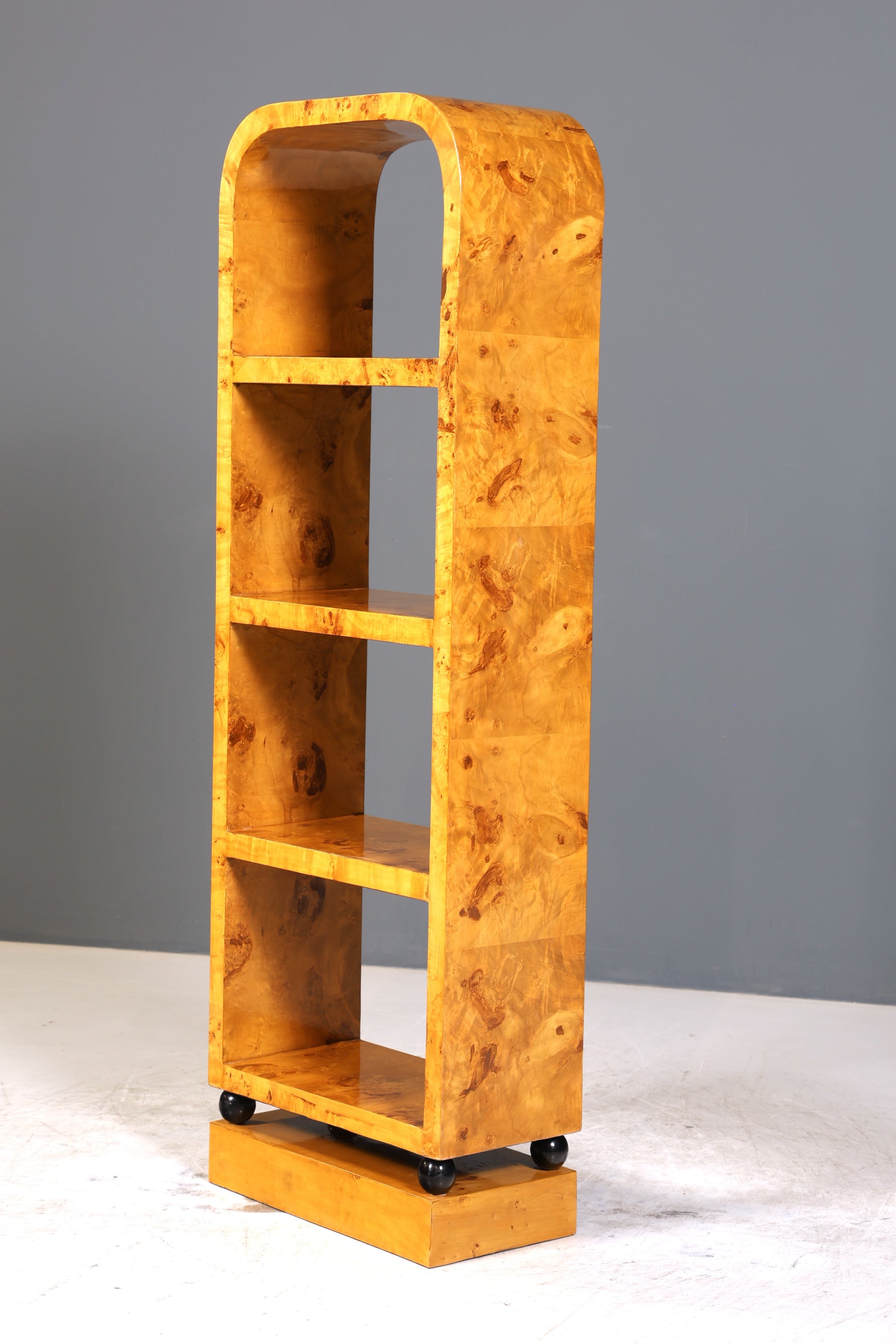 Wunderschönes Art Deco Design Birke Bücherregal Kult Regal Bookshelf