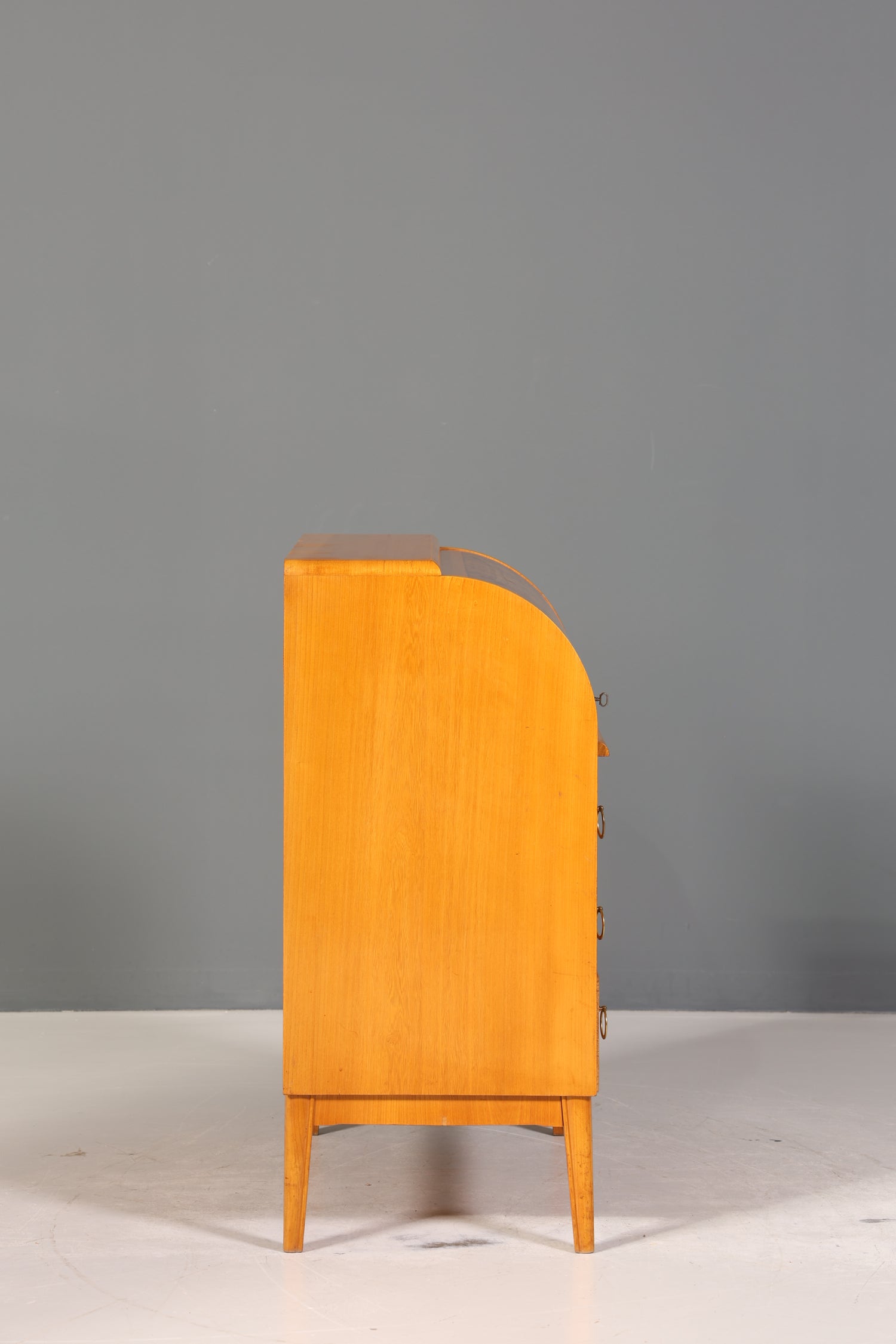 Wunderschöner Mid Century Rollladen Sekretär echt Holz Büro Schrank Retro Schreibkommode