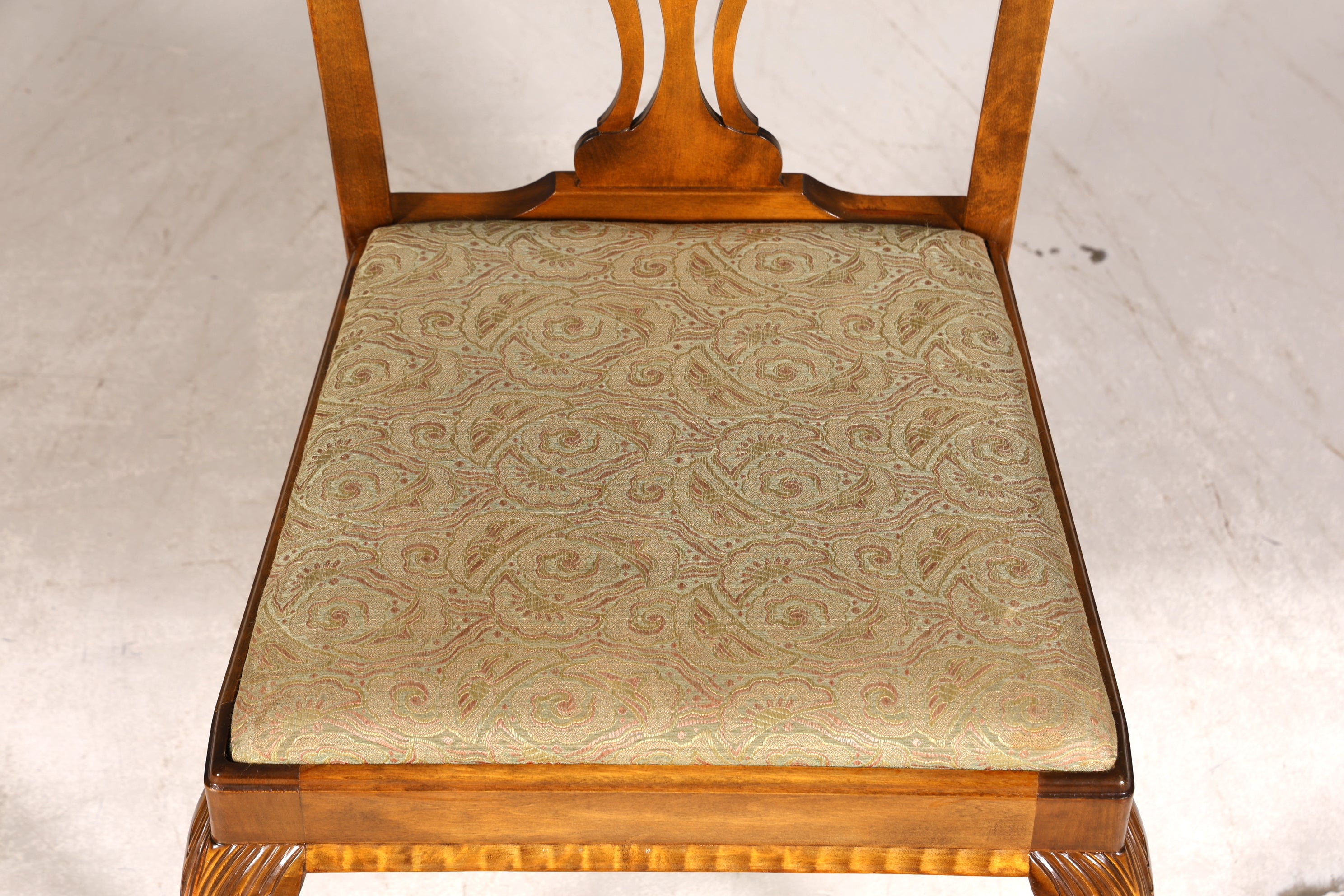 4x Wunderschöne Chippendale Stühle Barock Stil Stuhlset Polsterstuhl Set Englisch Küchenstühle Esszimmer Stühle