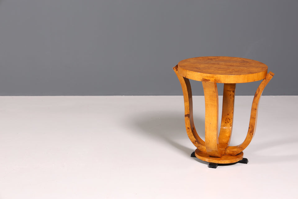 Traumhafter Art Deco Design Beistelltisch Antik Stil Tisch Luxus Couchtisch Birke Ablagetisch